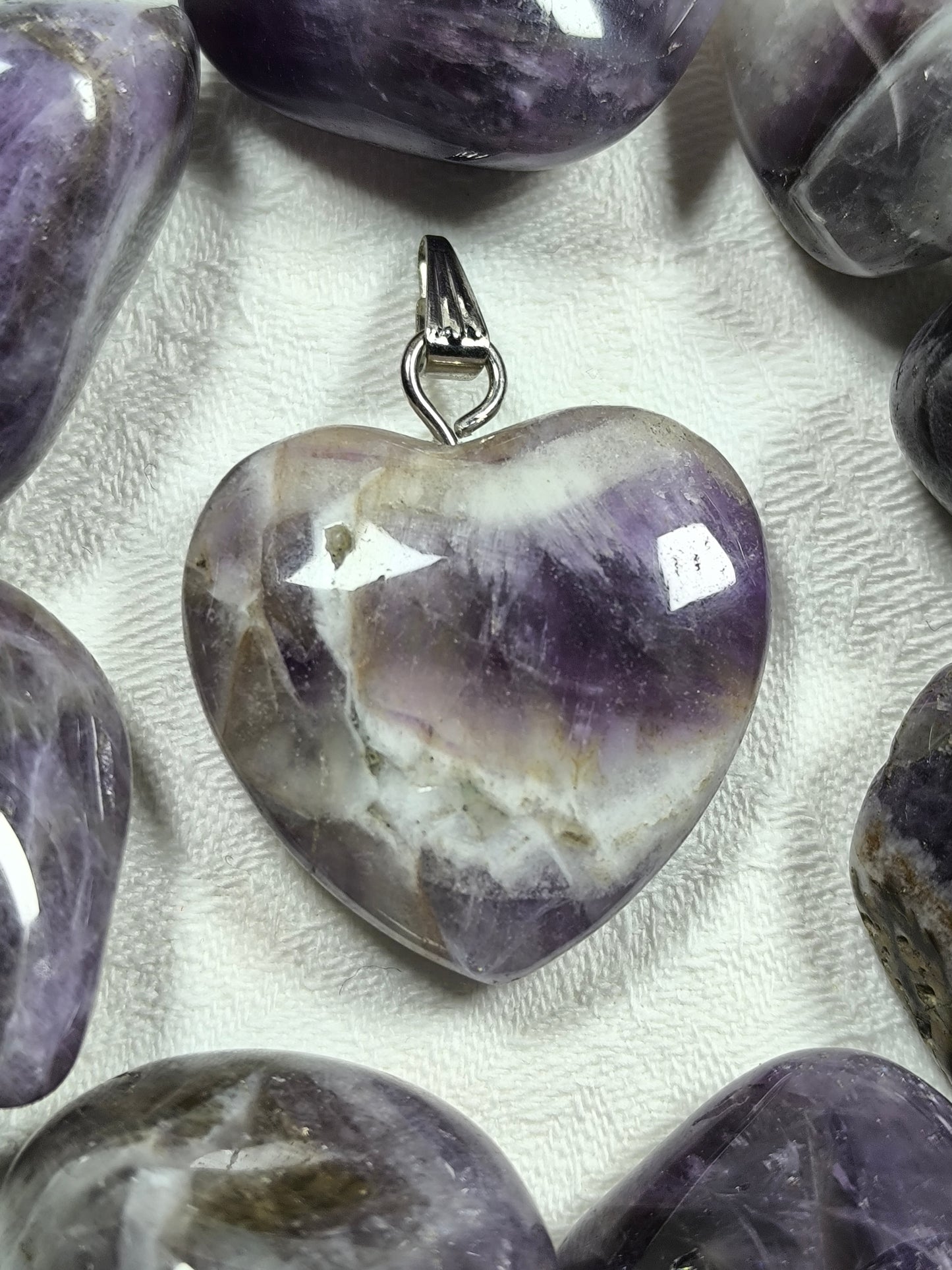 Amethyst heart pendant