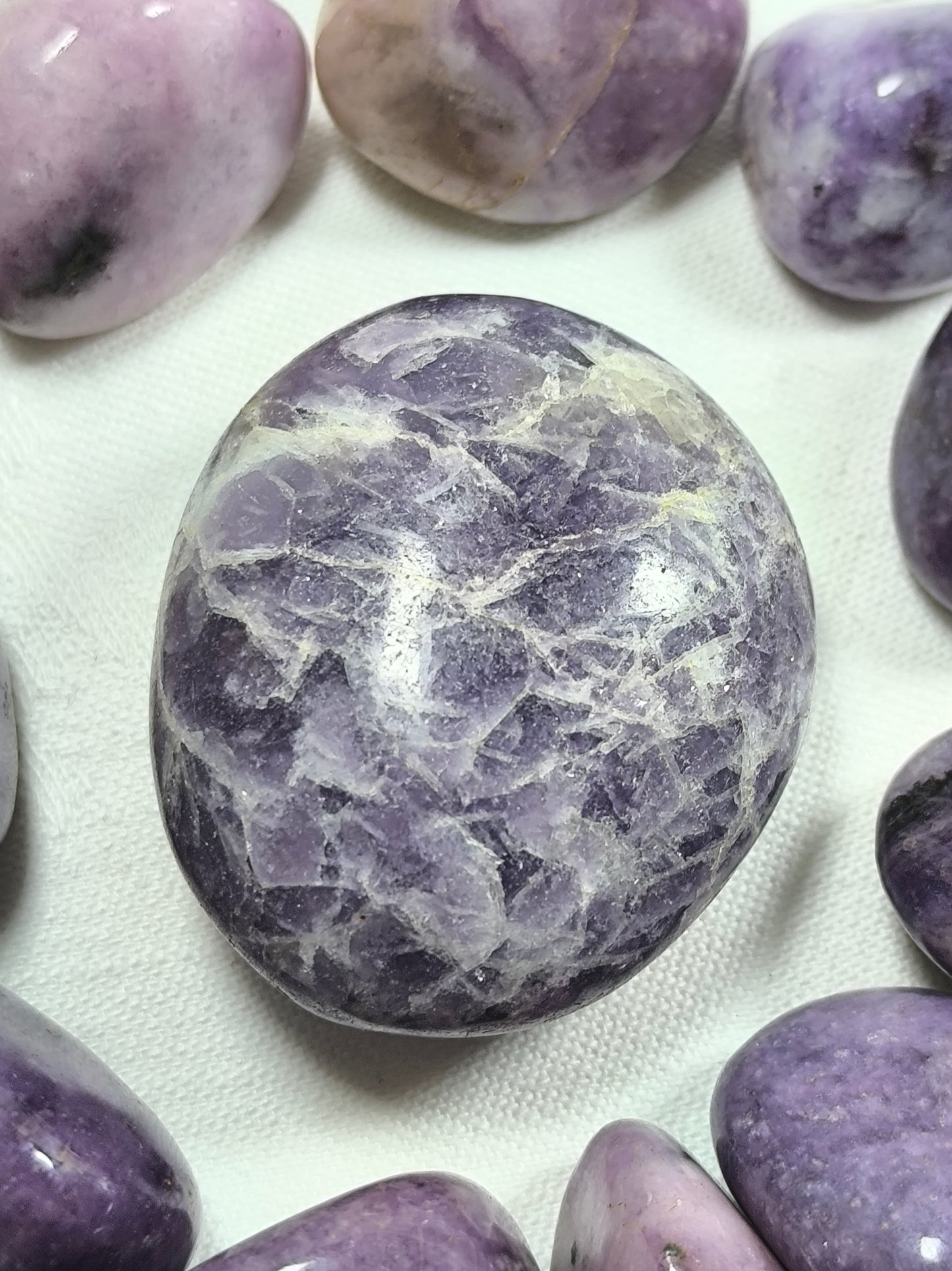 Lepidolite pebbles