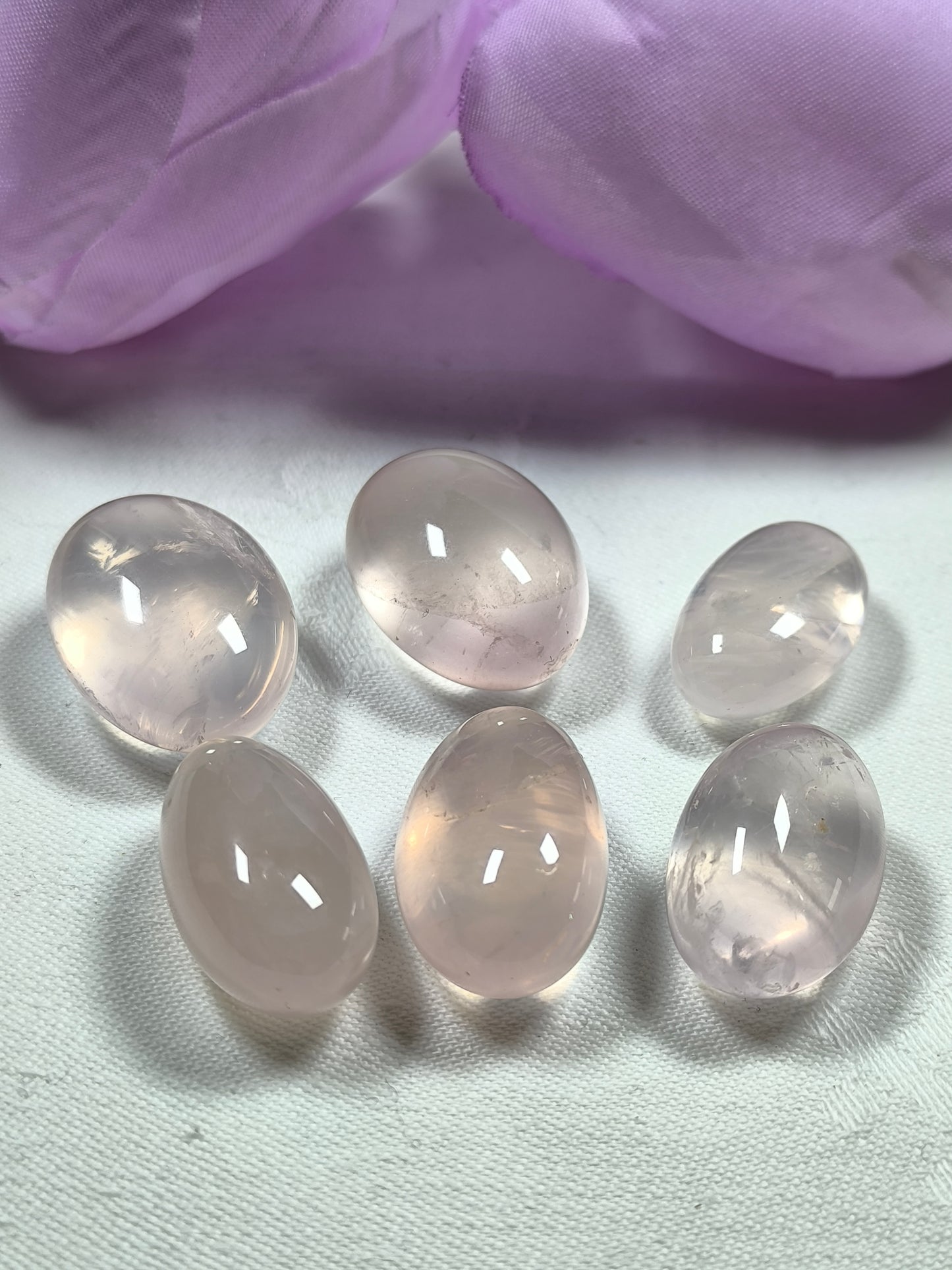 High quality rose quartz tumbles