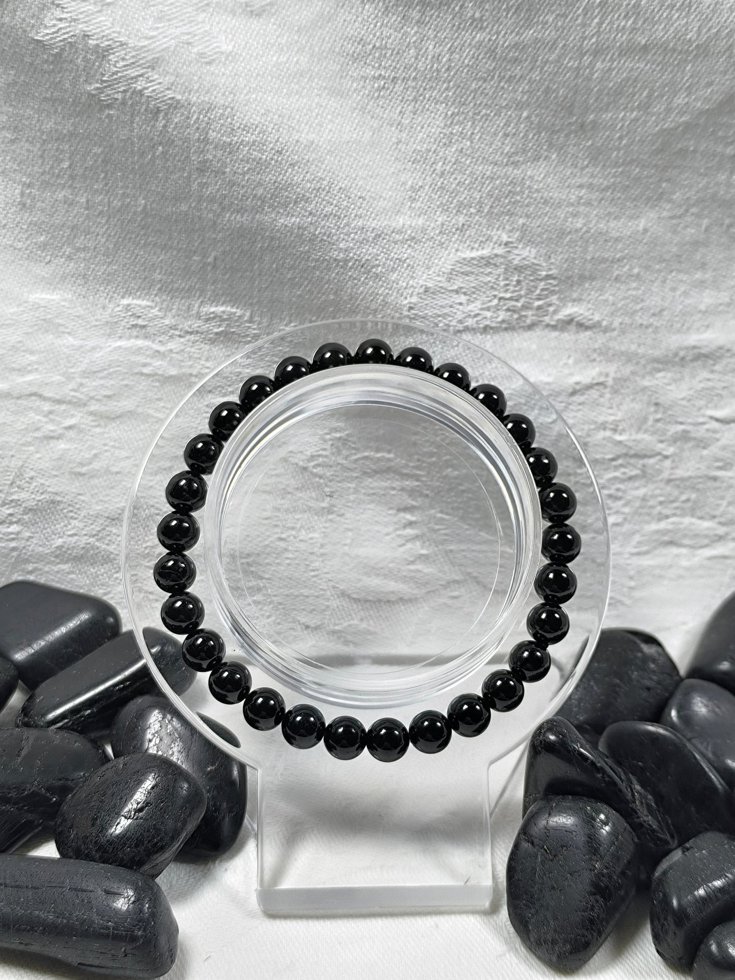 Black tourmaline 6mm bracelet