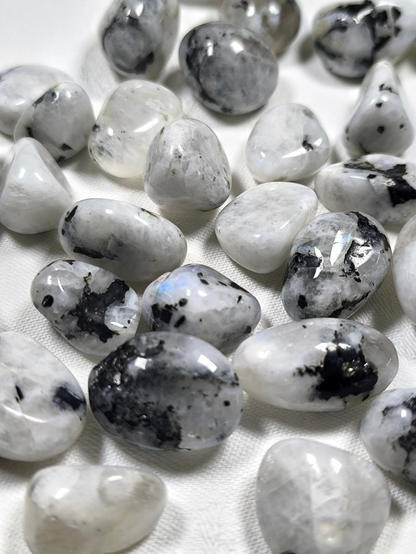 Rainbow moonstone tumbles