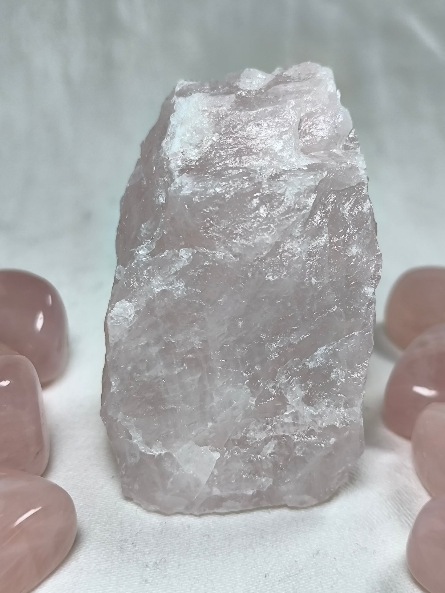 Mini rose quartz raw towers