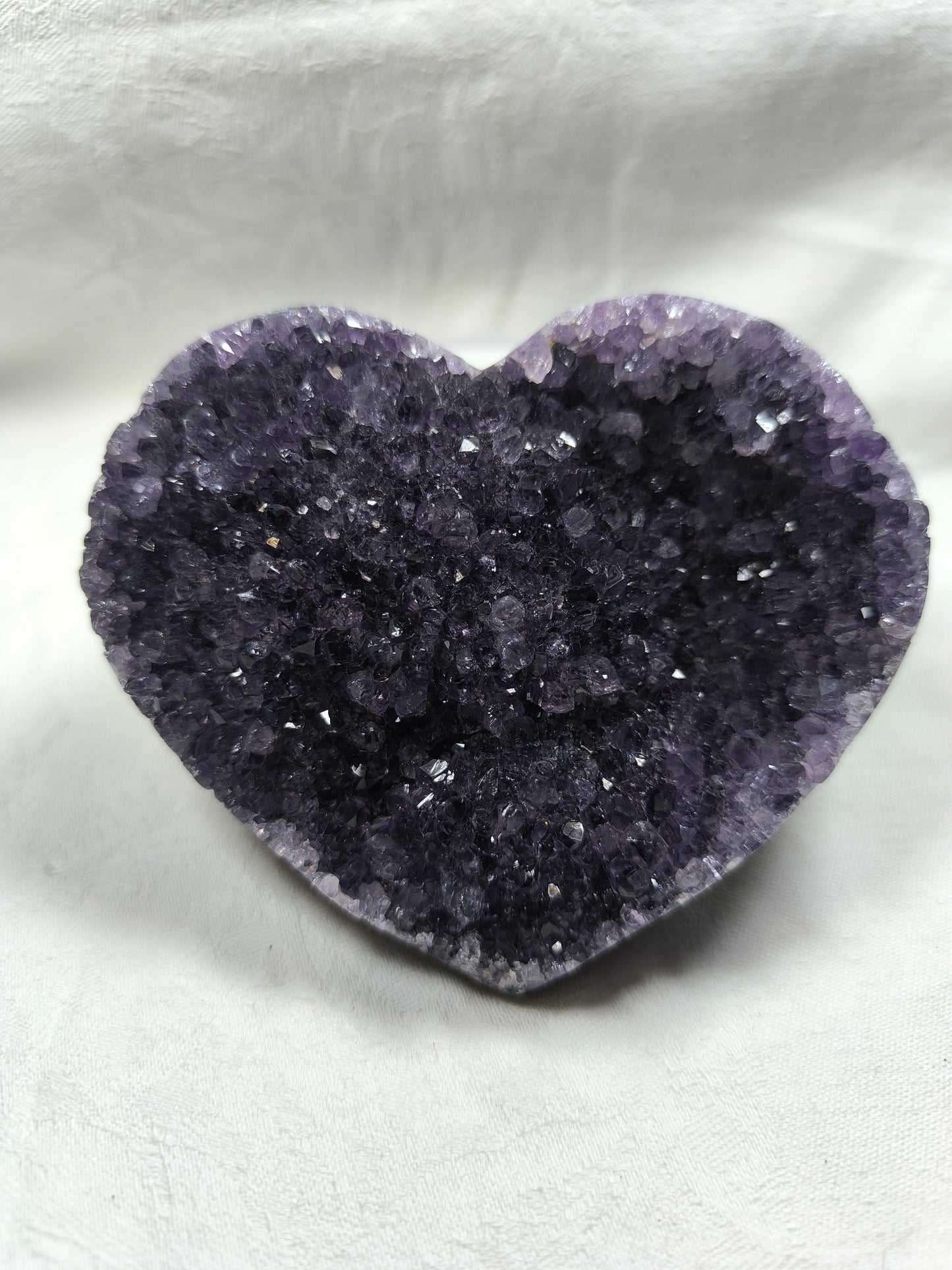 Large brazilian amethyst heart