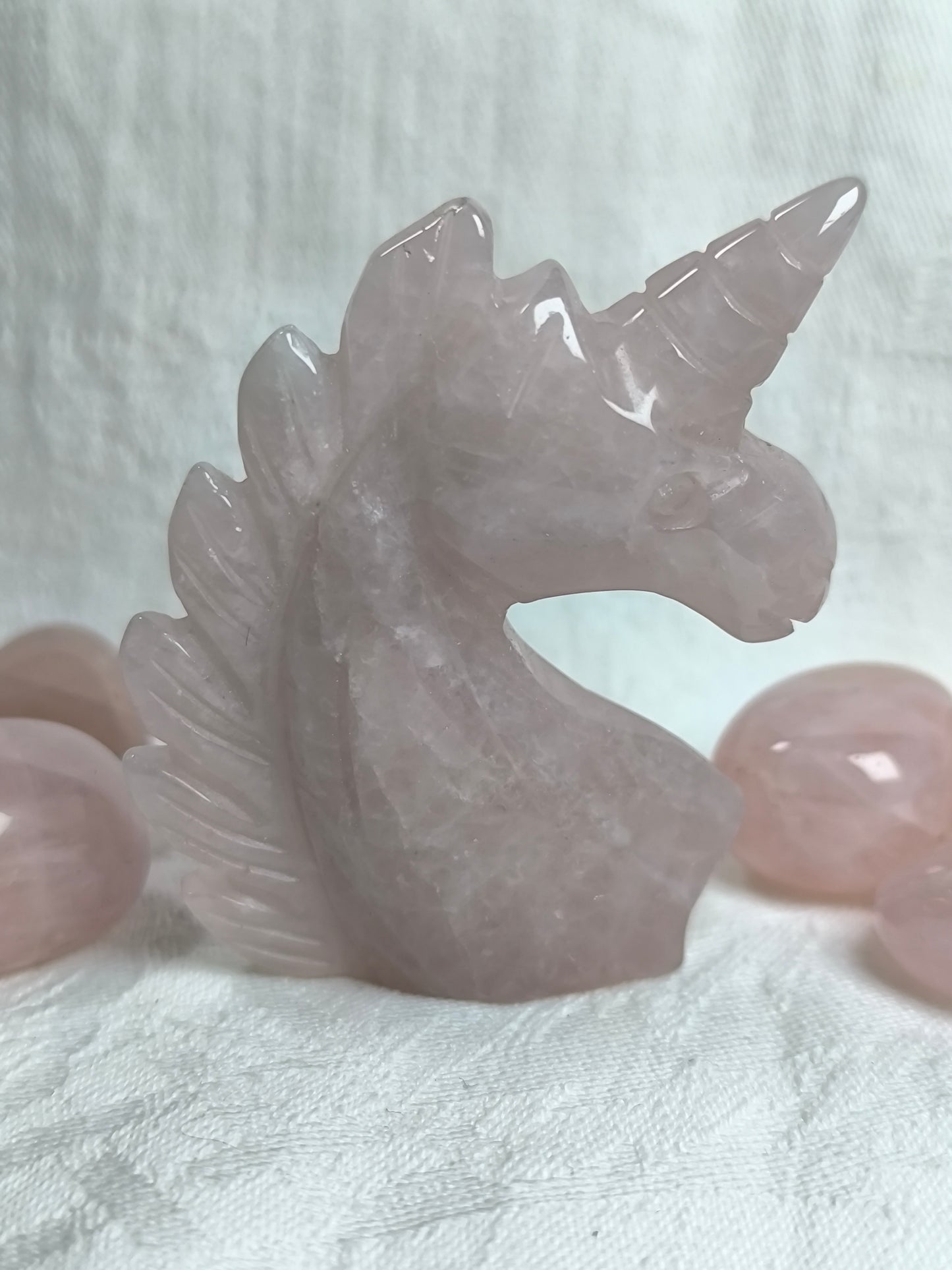 Rose quartz unicorns