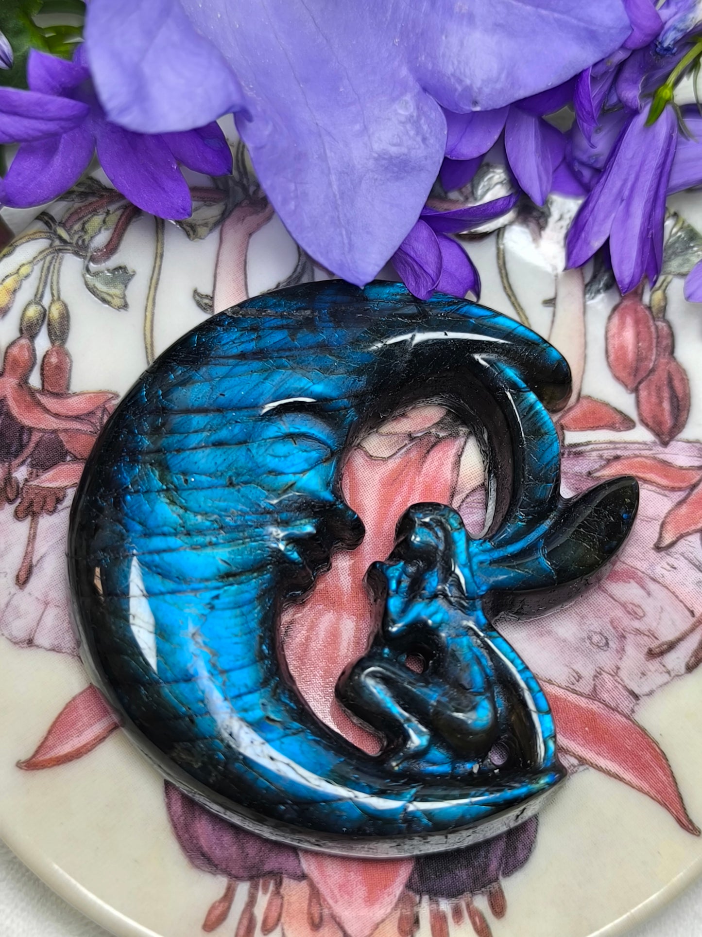 HQ labradorite fairy in a moon