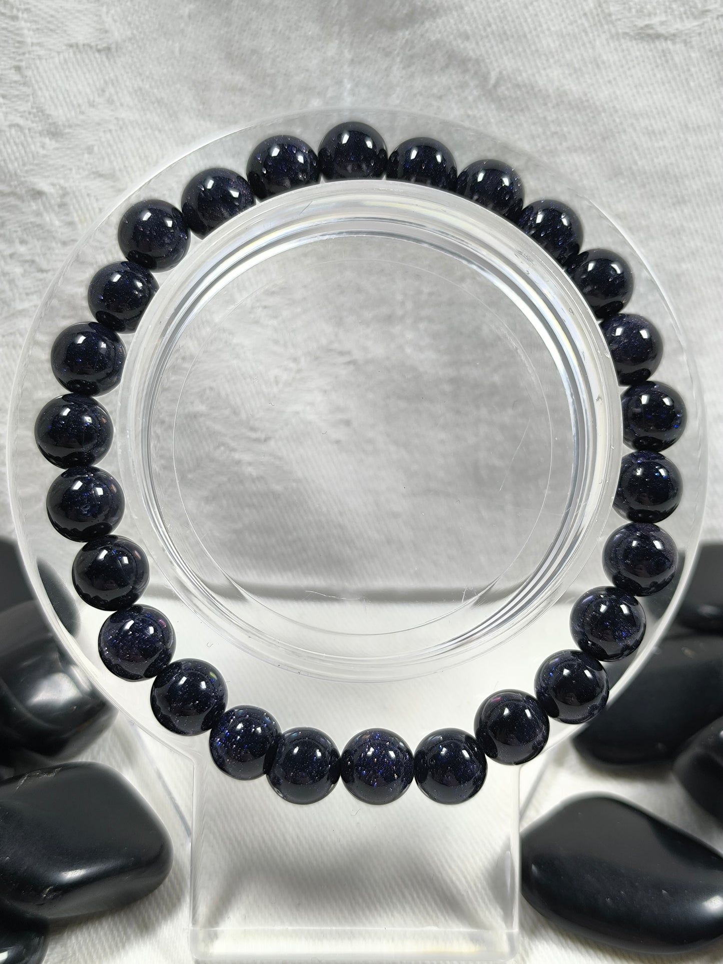 Blue goldstone 8mm bracelet
