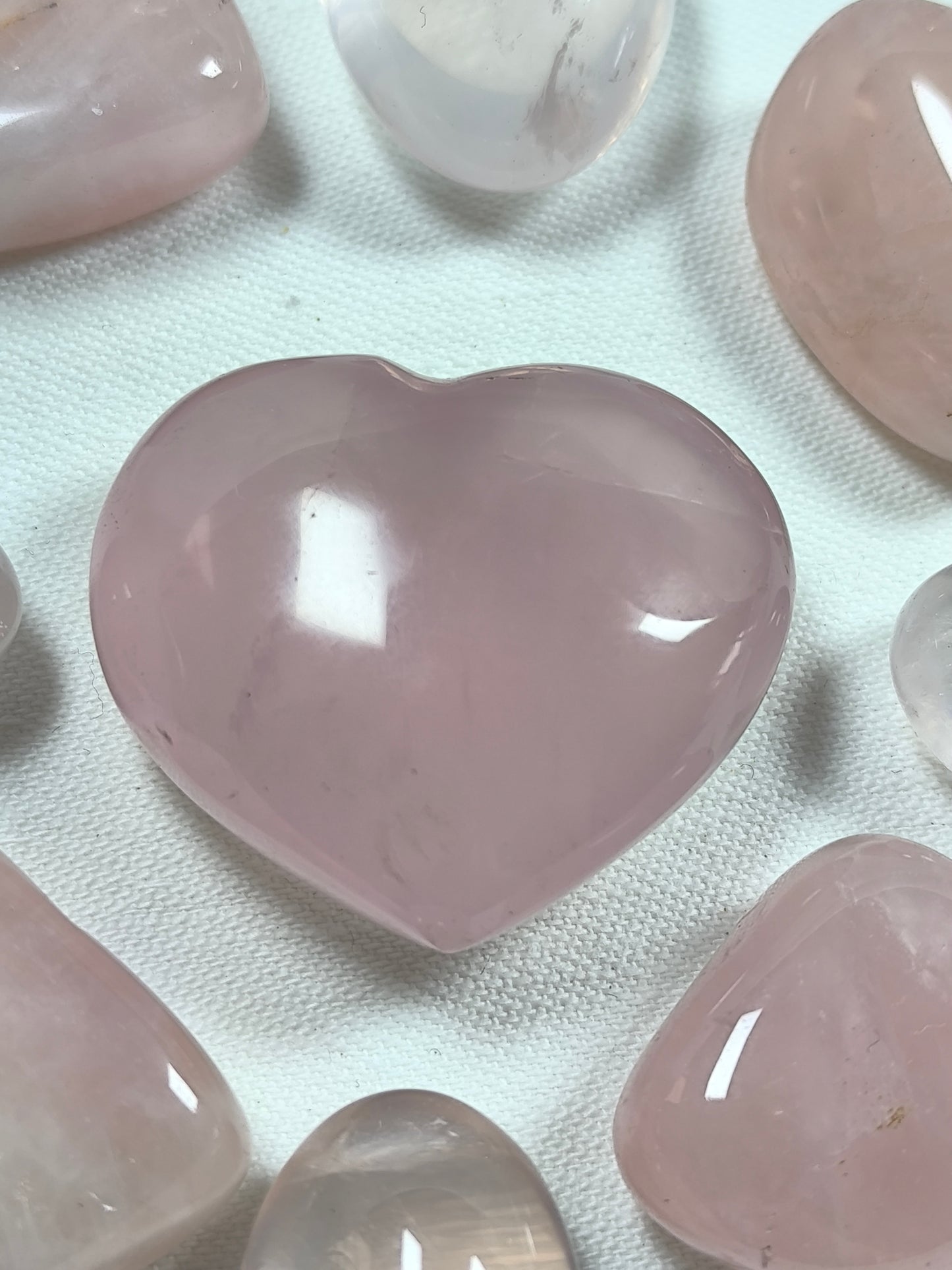 Rose quartz hearts