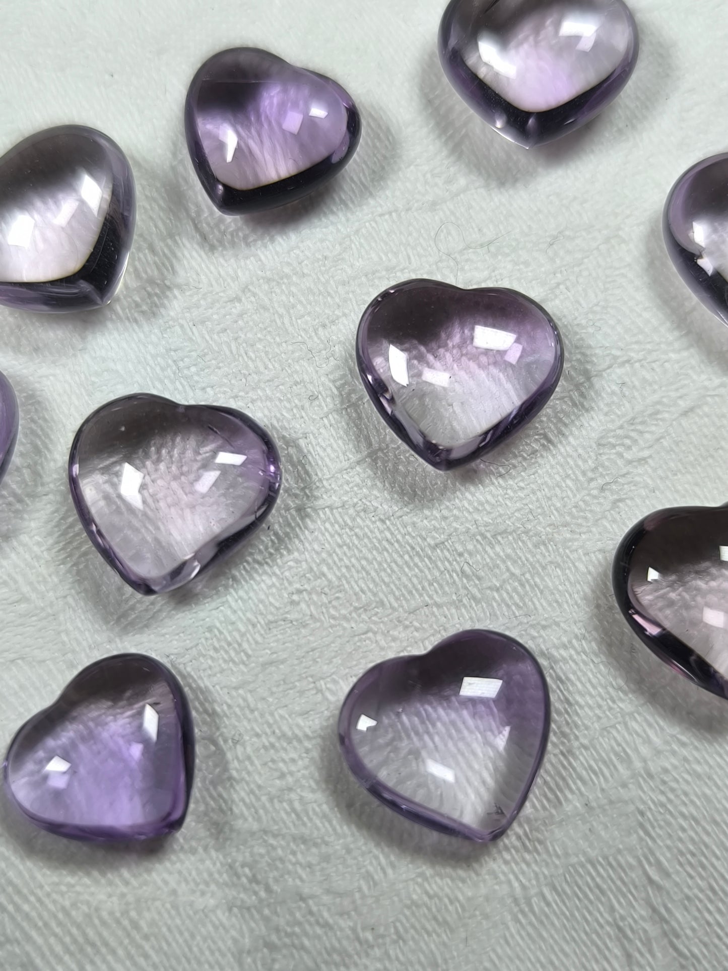 High quality mini amethyst hearts