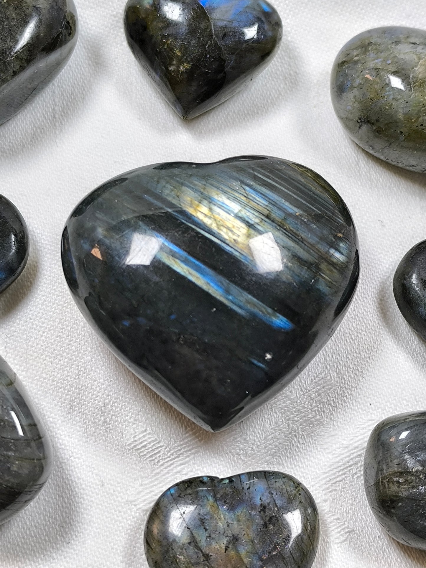 Labradorite heart
