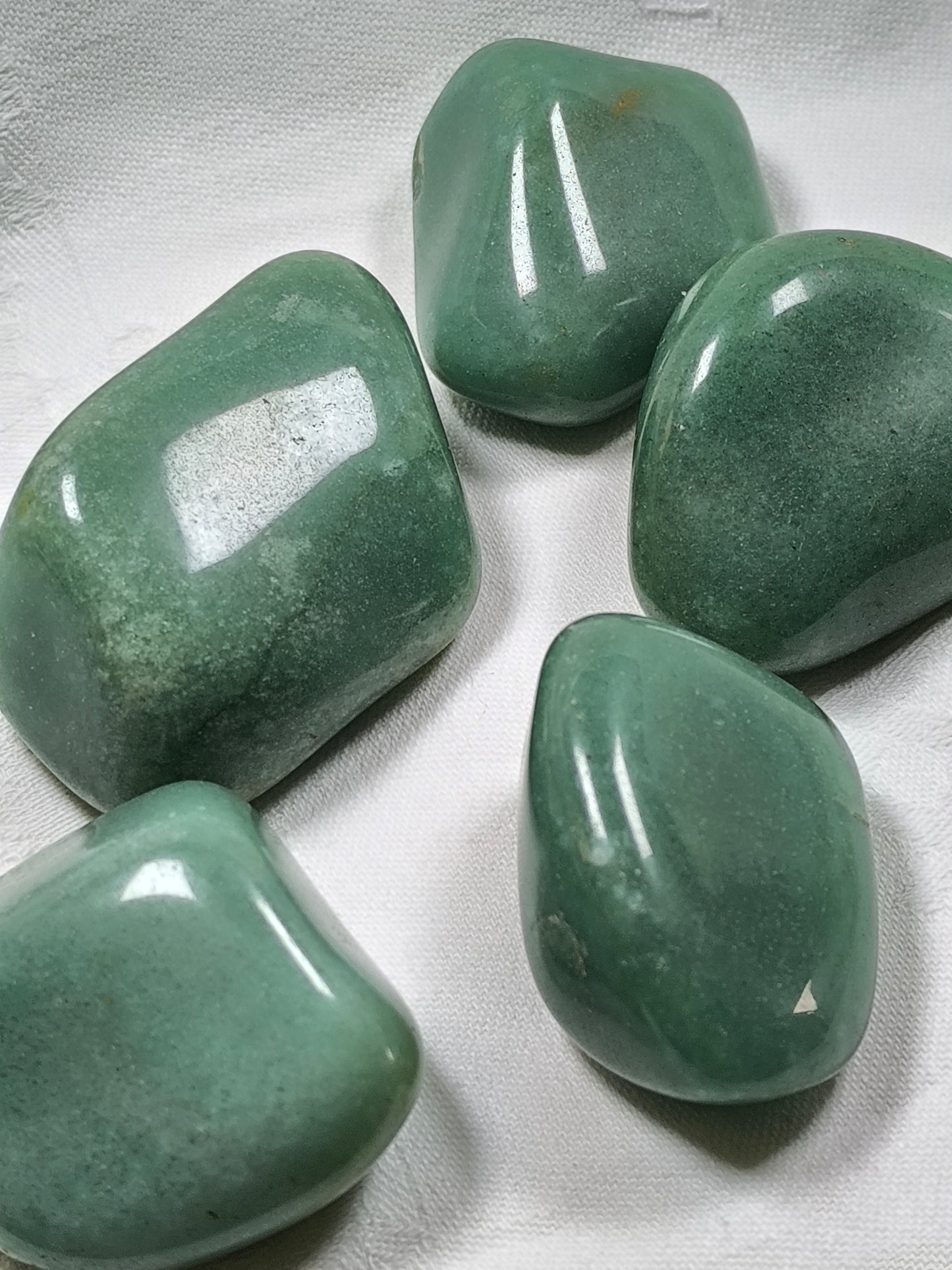 Large green aventurine tumbles