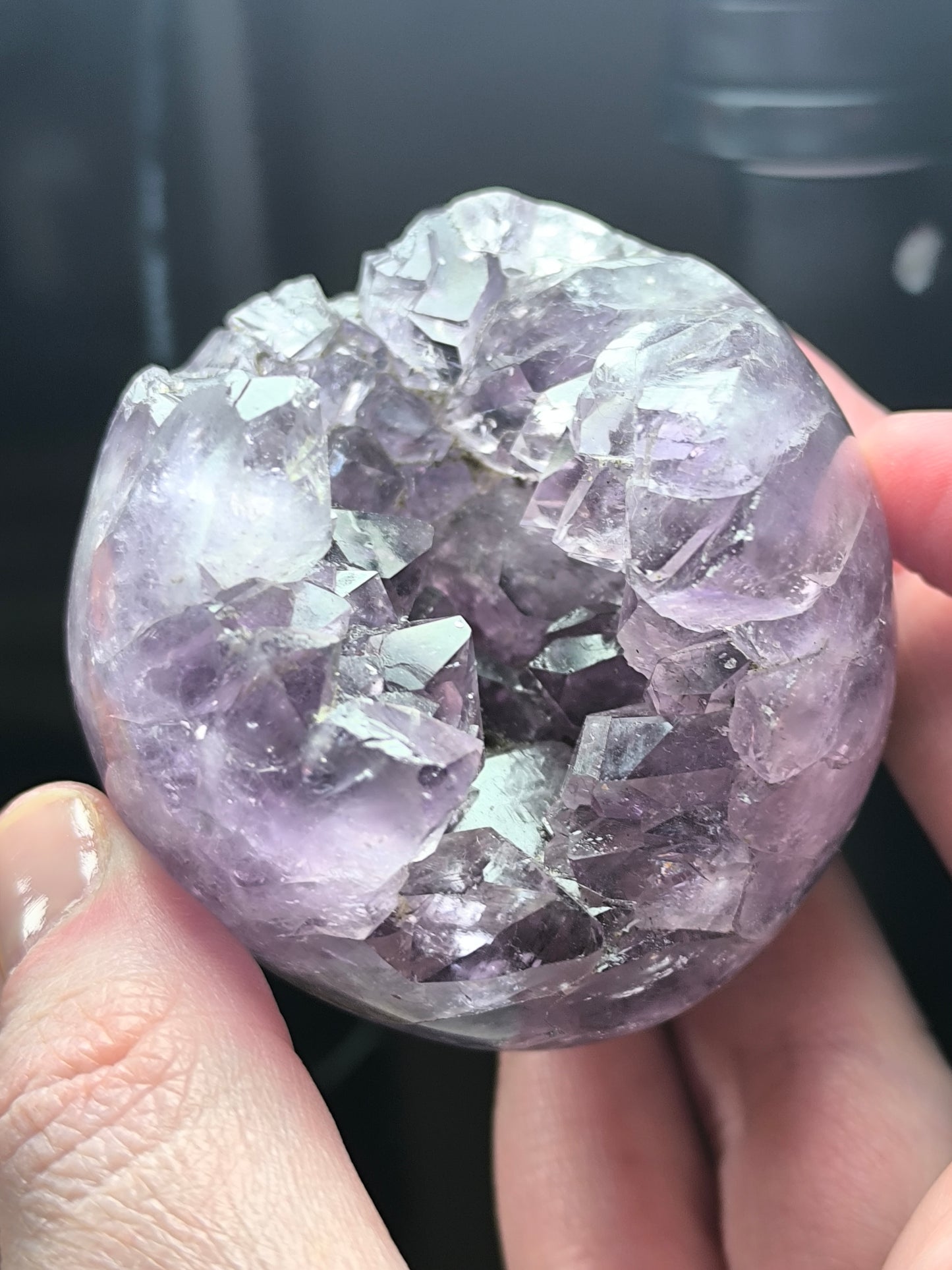 Amethyst geode sphere