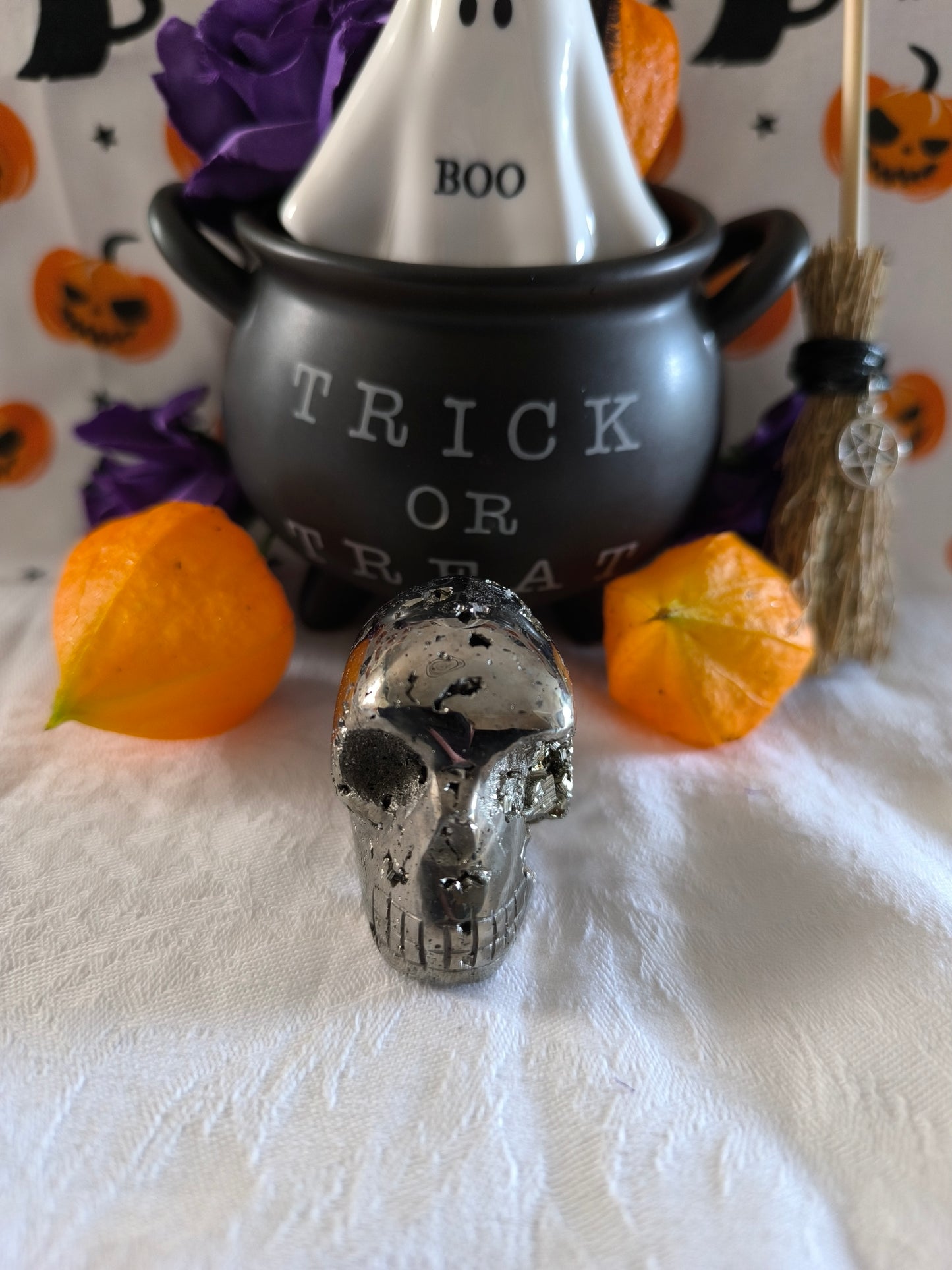 Pyrite skull
