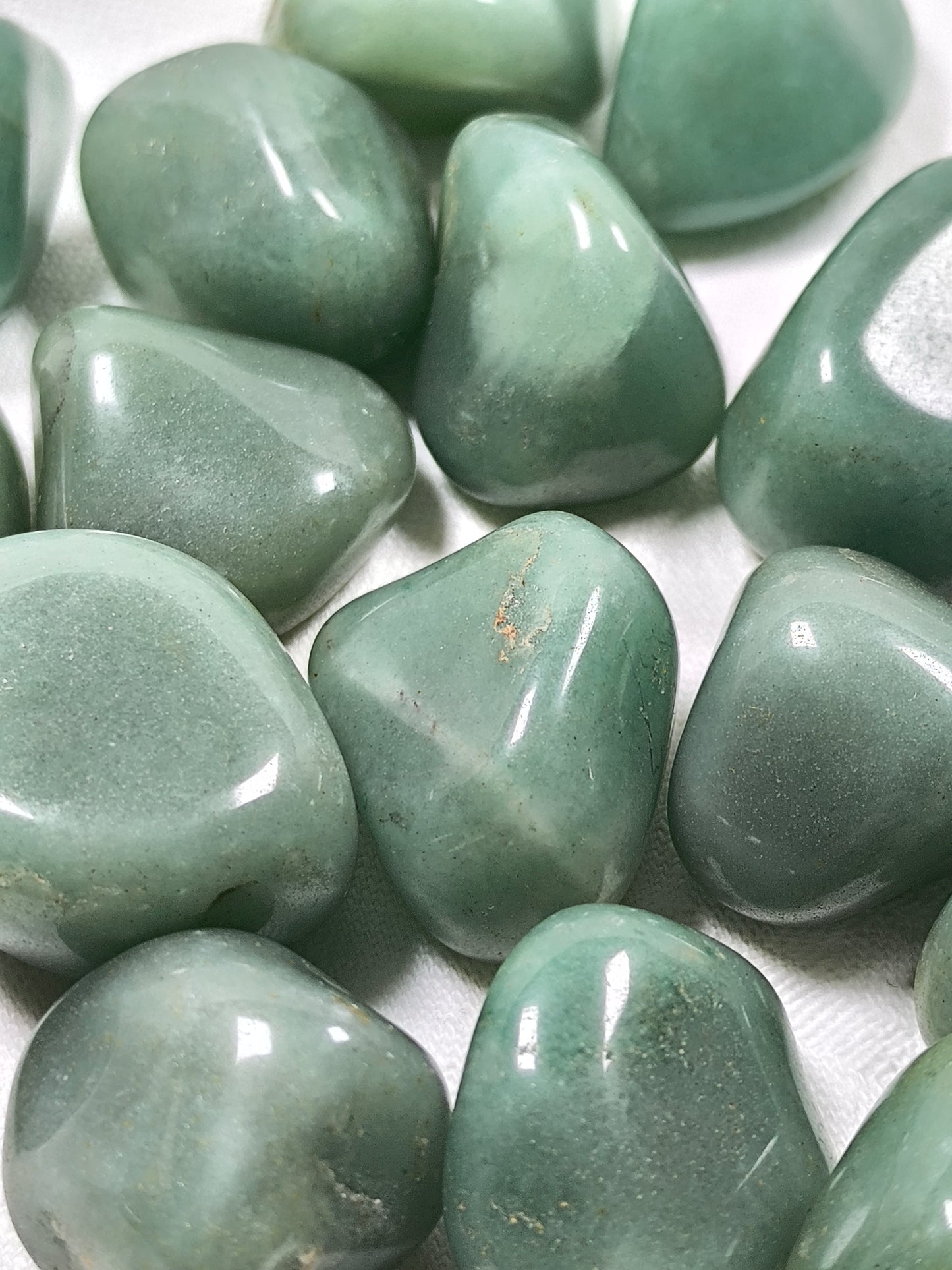 Green aventurine tumbles