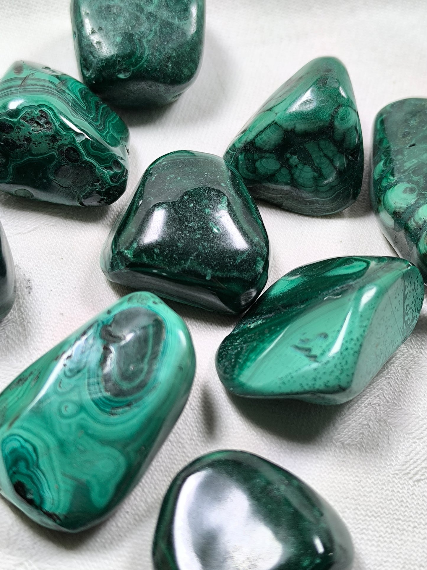 Malachite tumbles
