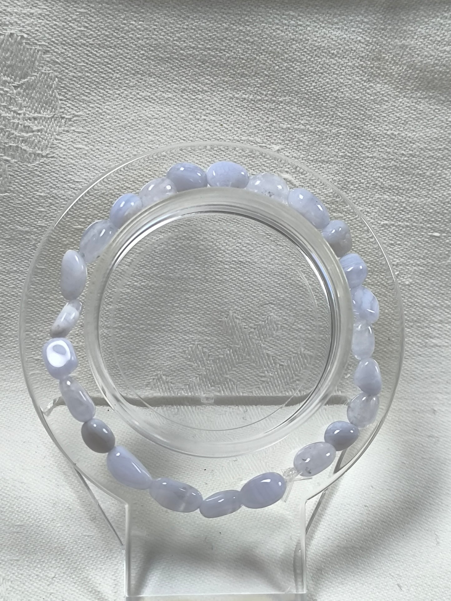 Blue lace agate nugget bracelet