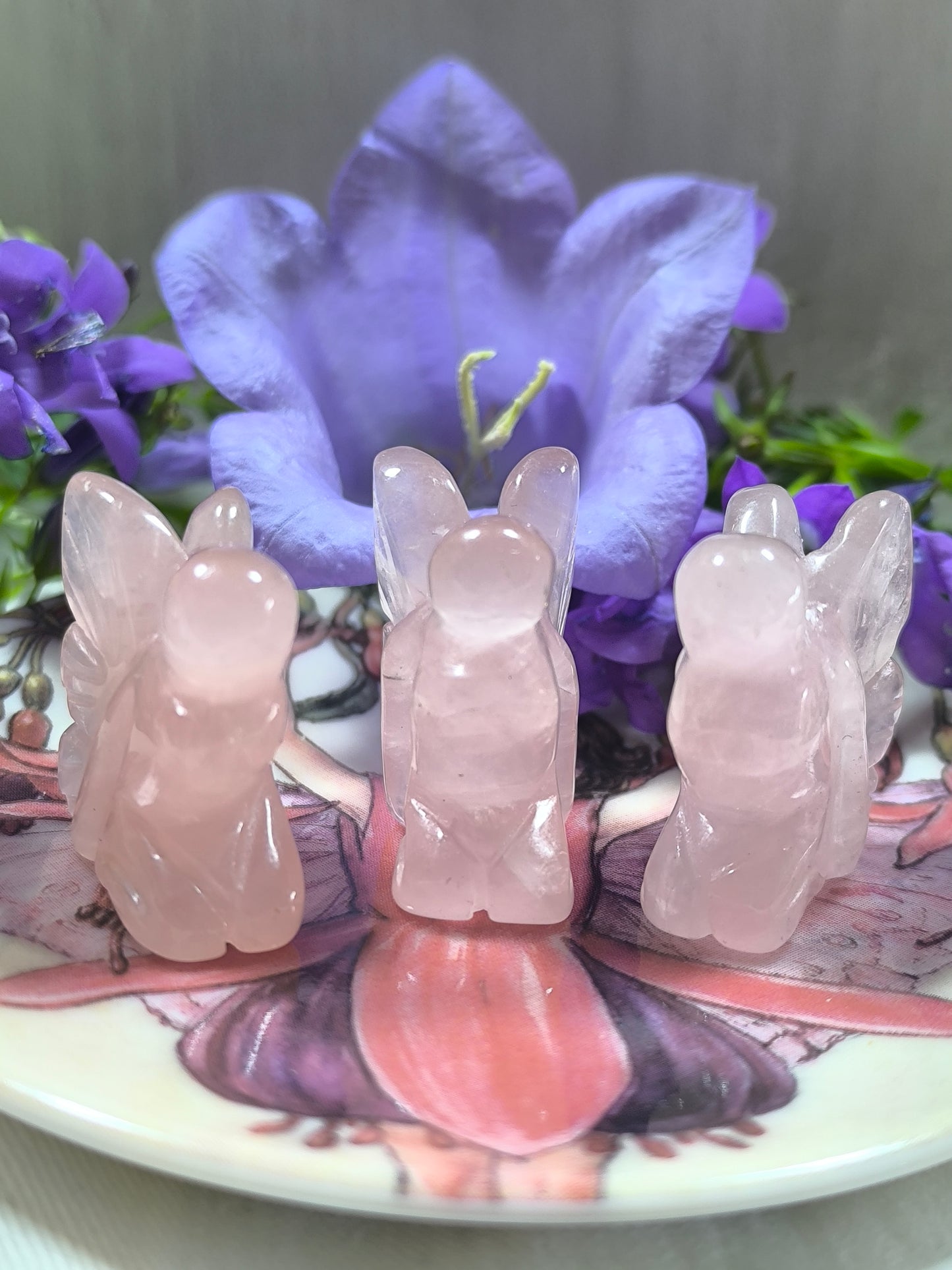 Rose quartz mini fairies