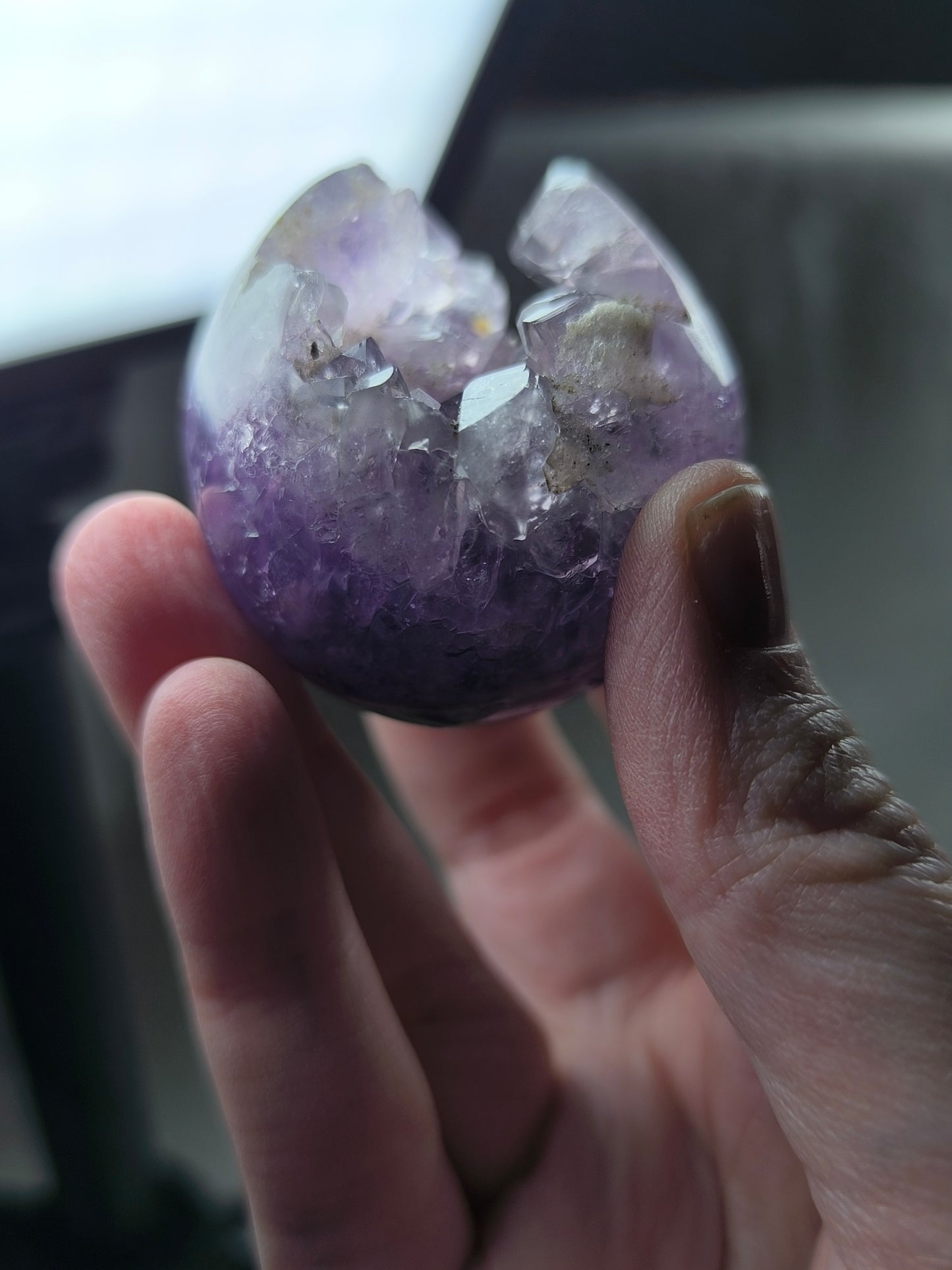 Amethyst geode sphere