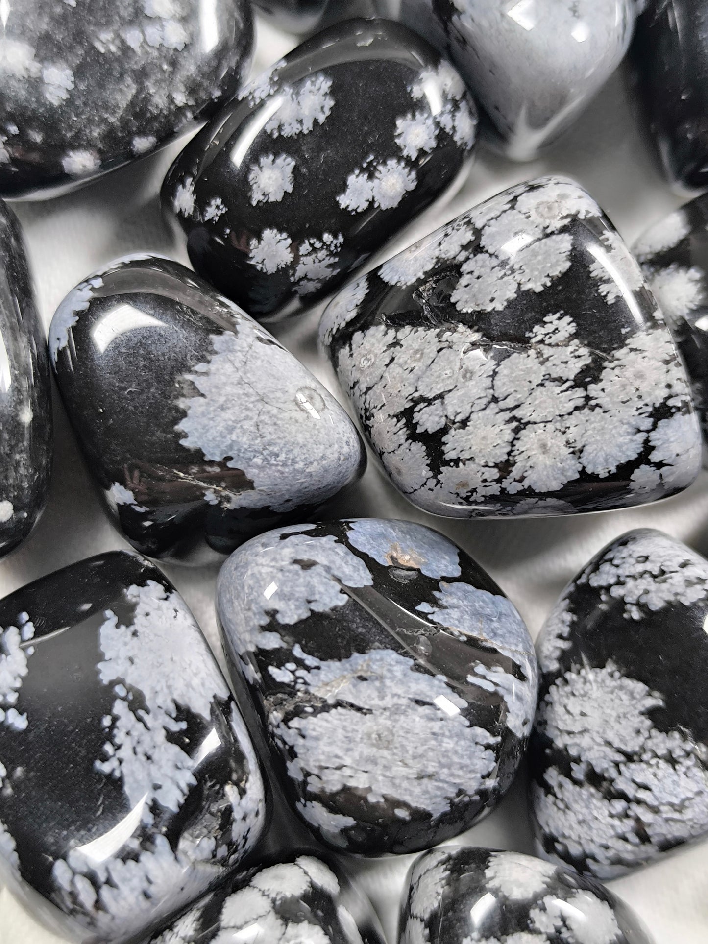 Snowflake obsidian tumbles