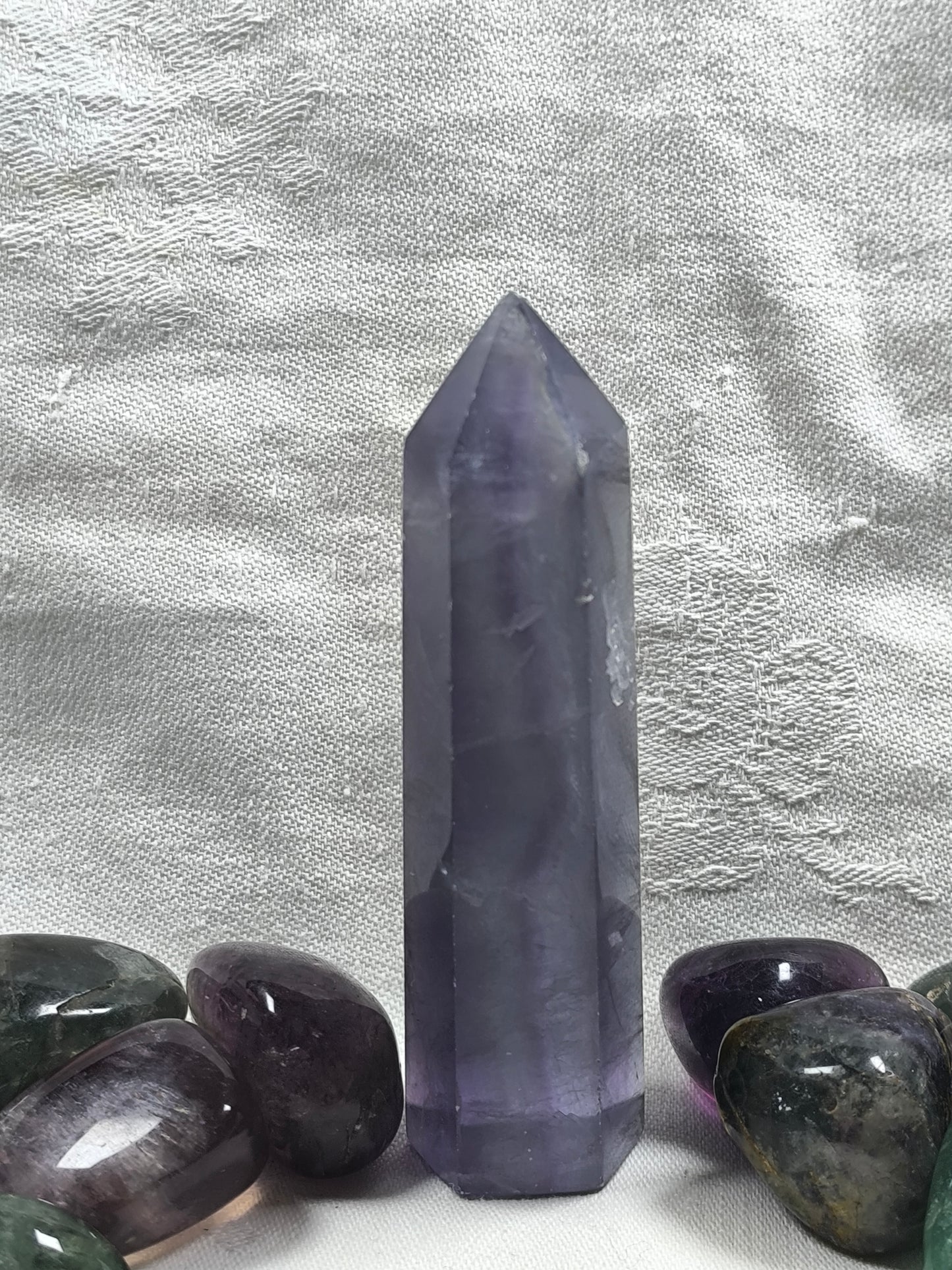 Purple fluorite tower