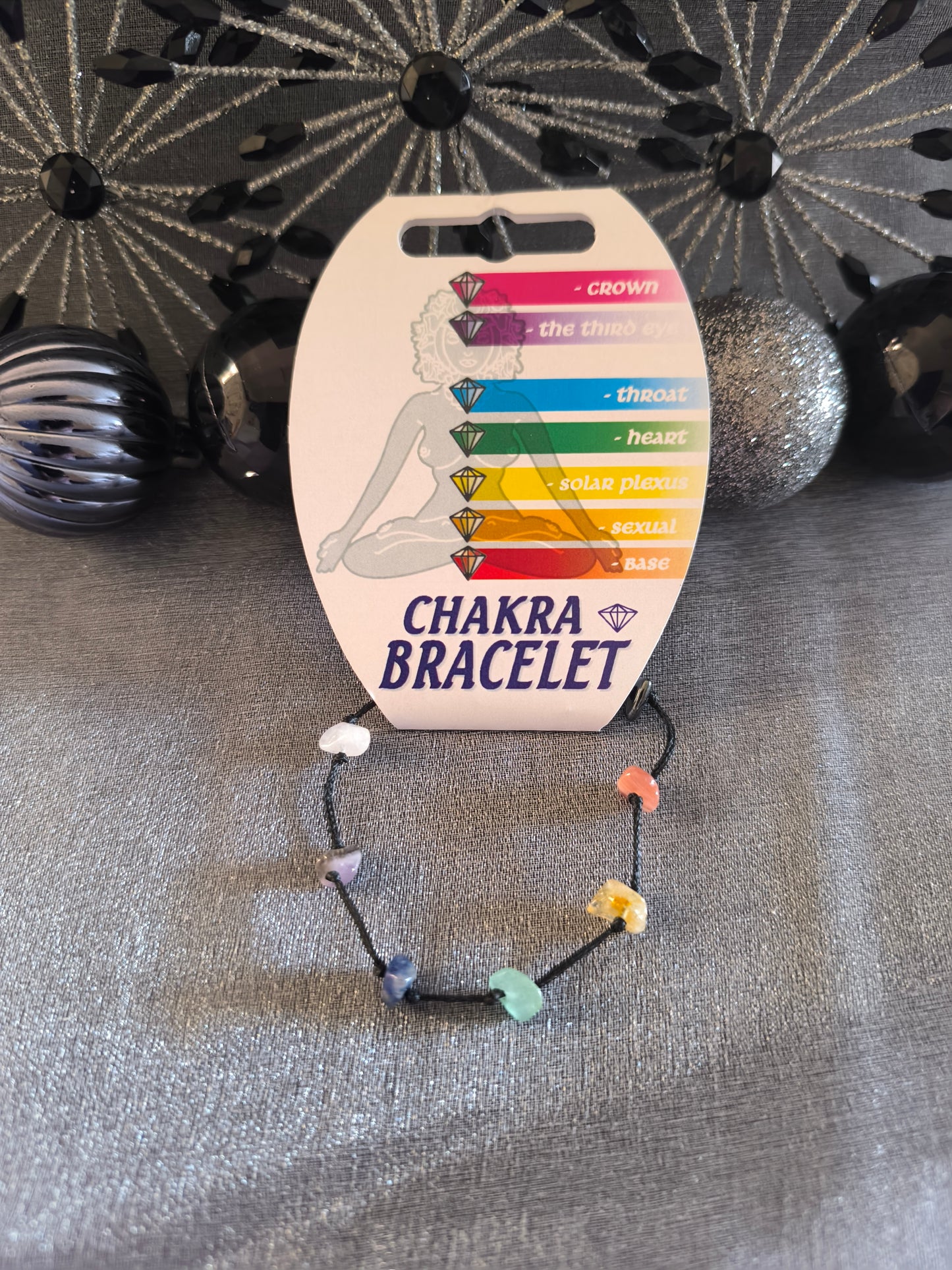 Chakra chip string bracelet