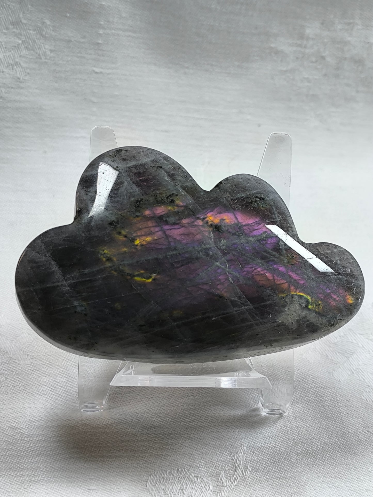 Purple flash labradorite cloud