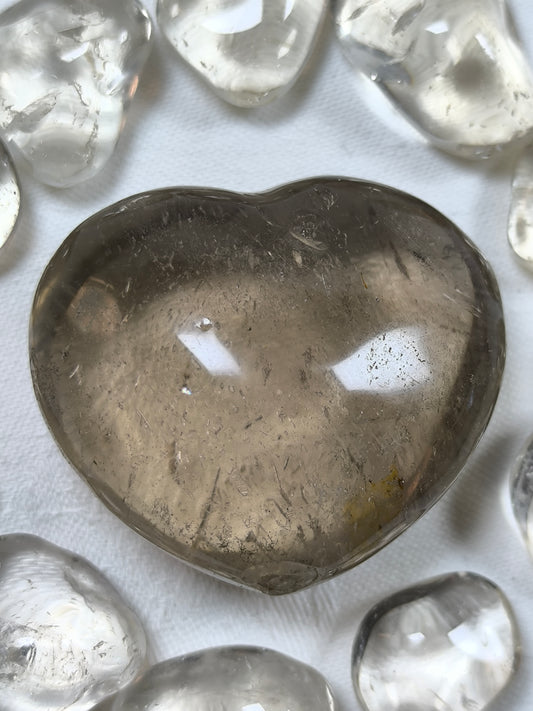 Smoky quartz heart