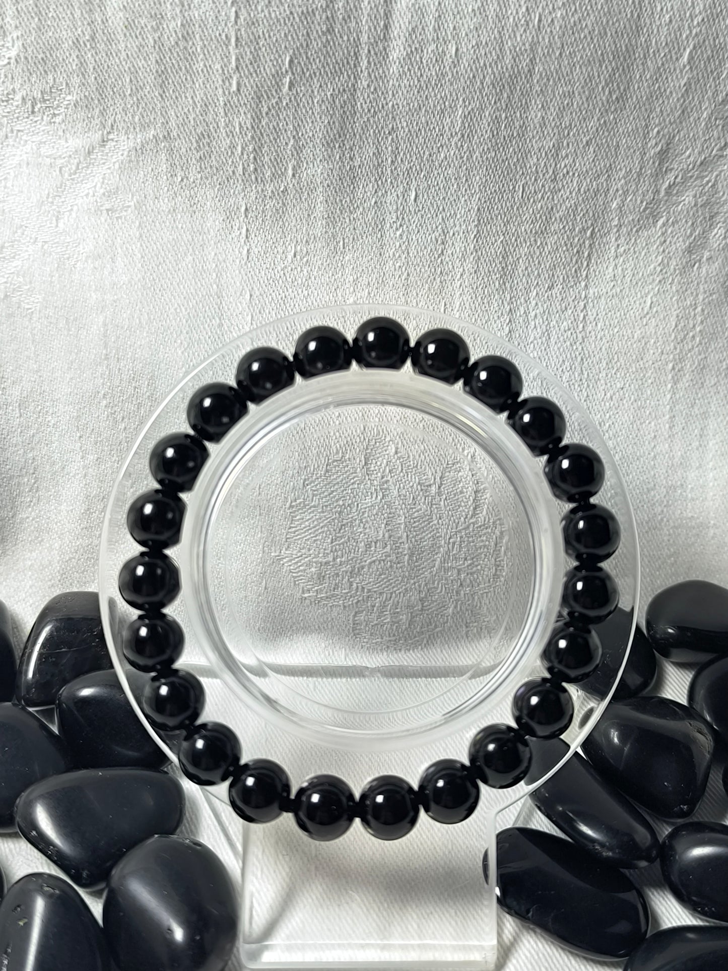 Black obsidian 8mm bracelet