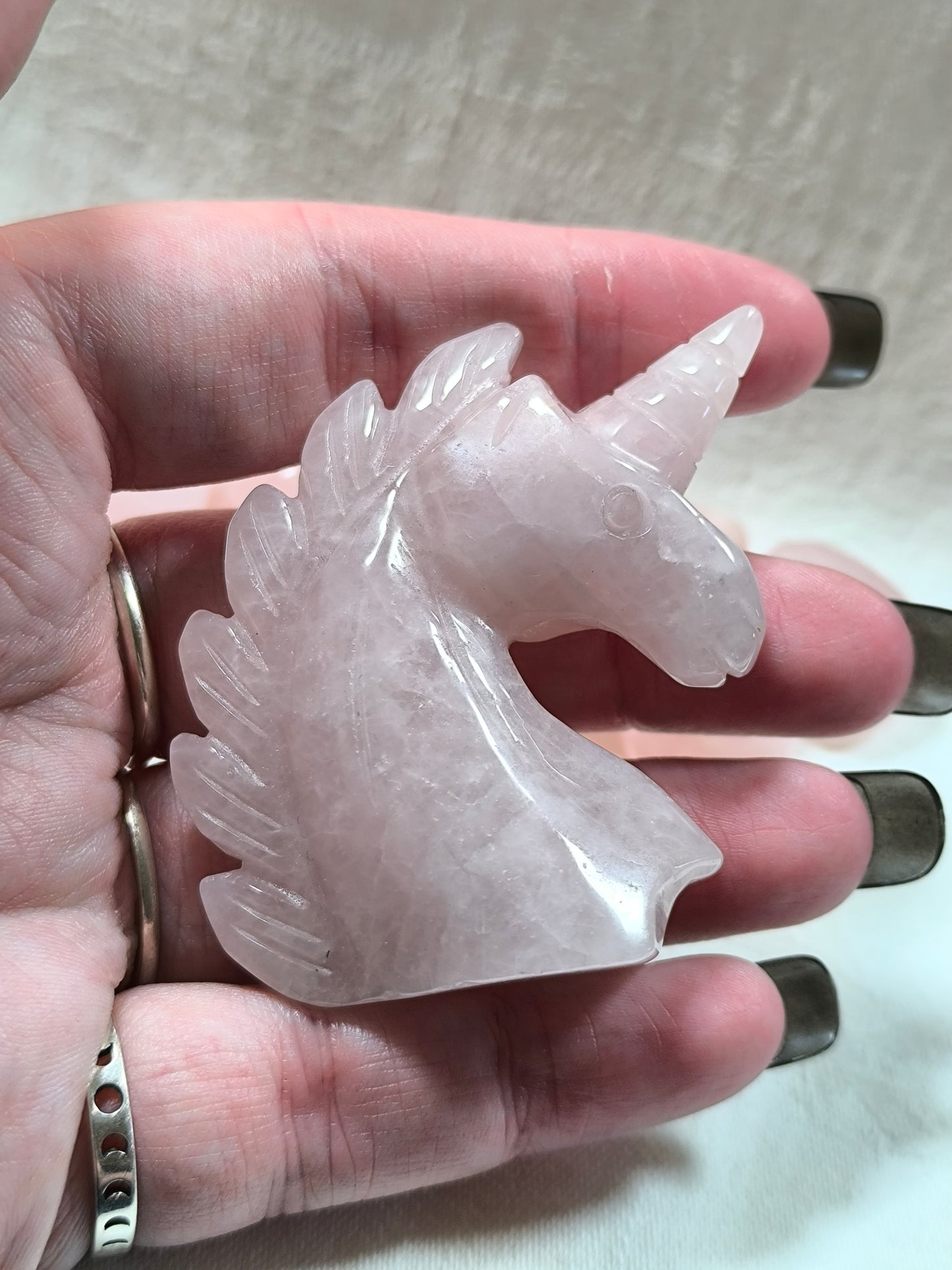 Rose quartz unicorns