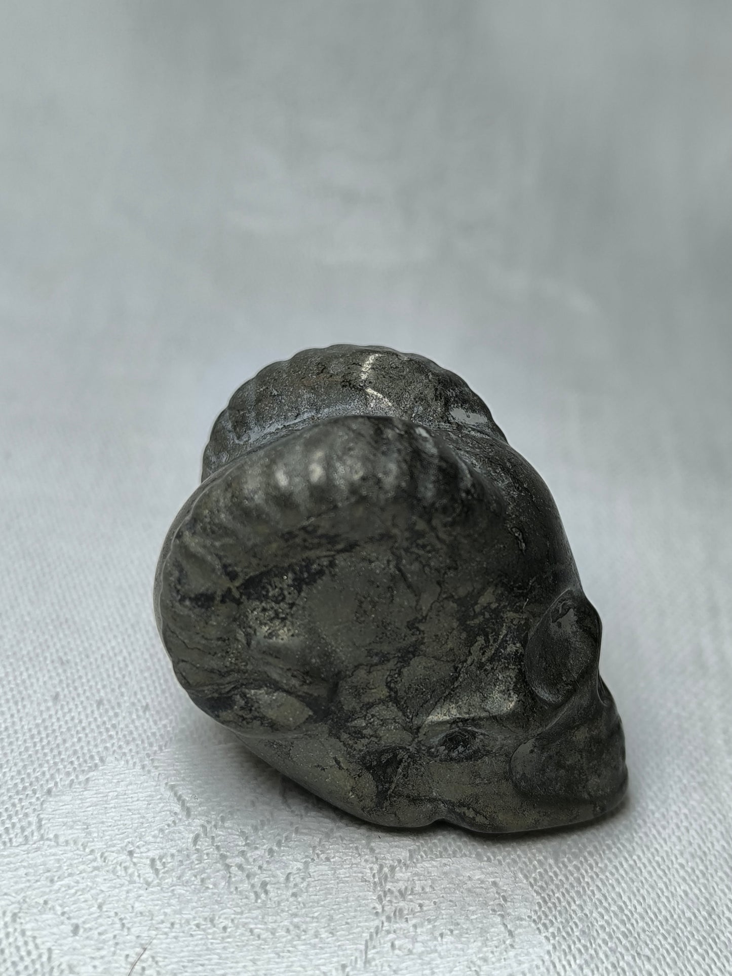 Horned pyrite skulls