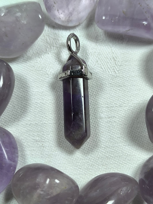 Amethyst point pendants