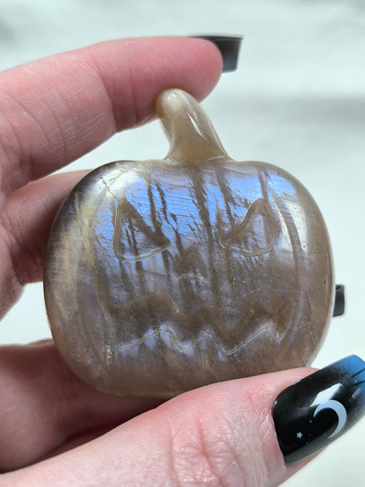 Flashy moonstone flat pumpkins