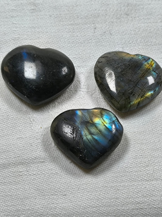 Labradorite hearts