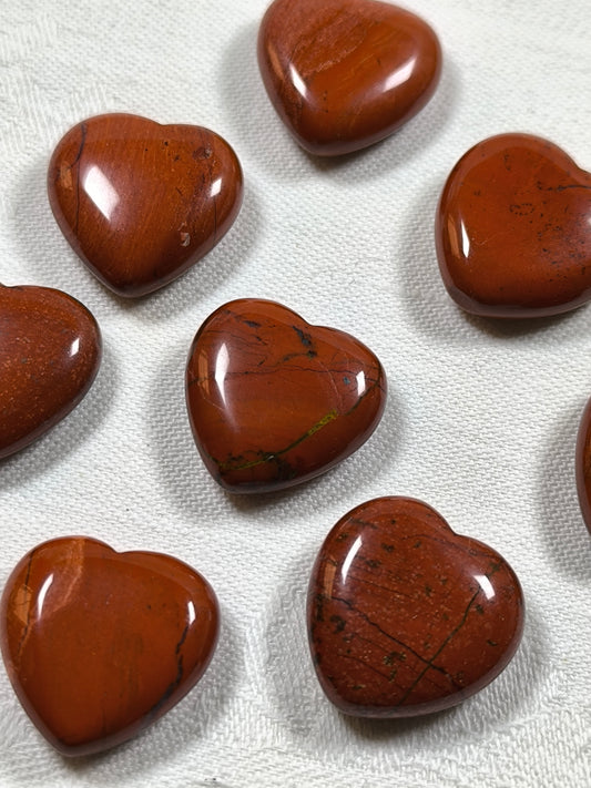 Red jasper mini hearts
