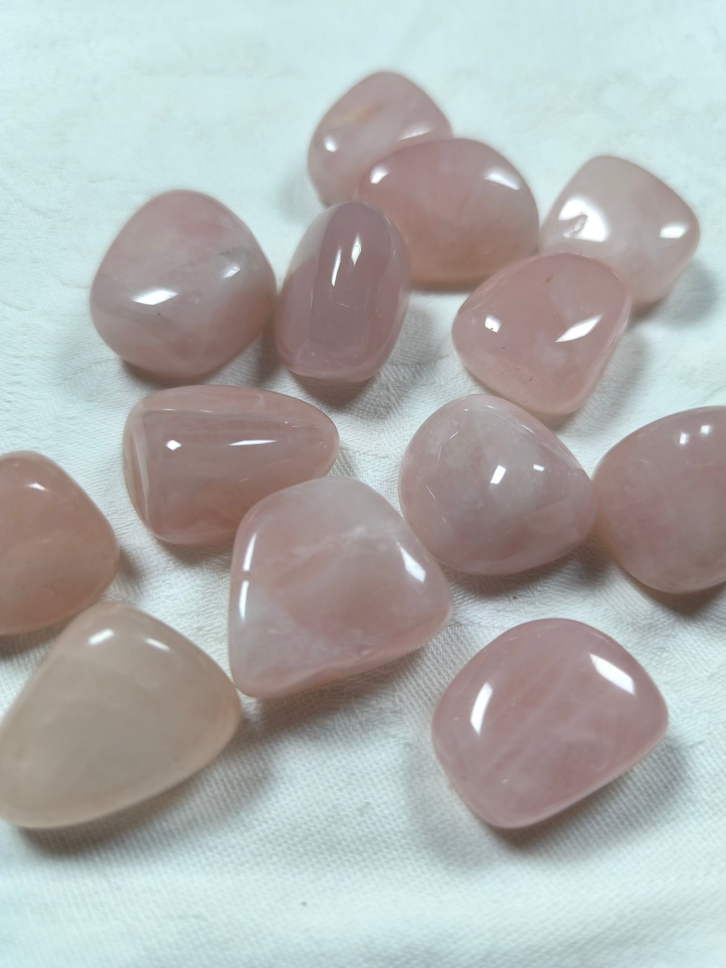 Rose quartz tumbles
