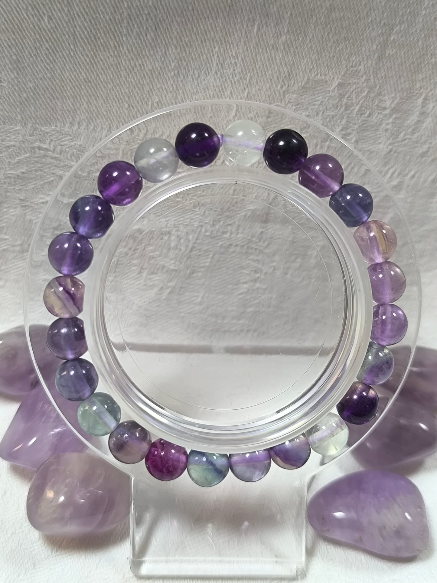 Rainbow fluorite 8mm bracelet