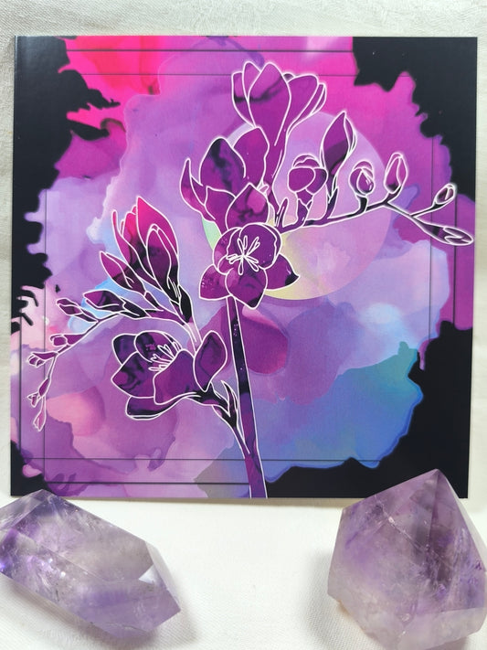RB inspiration moon blooms greeting card