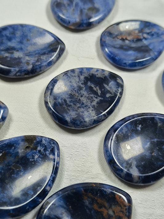 Sodalite teardrop worry stones