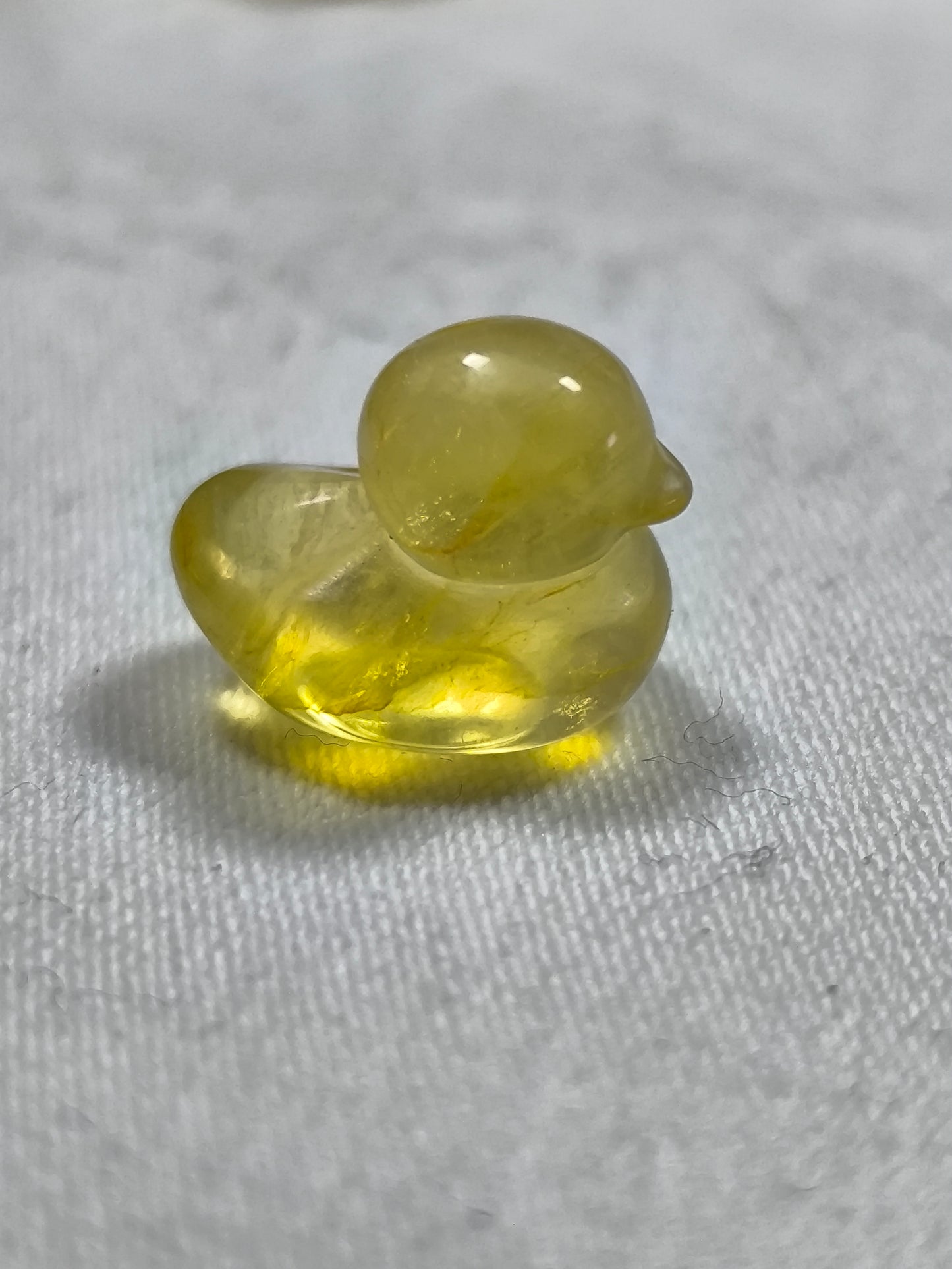 Yellow fluorite mini ducks