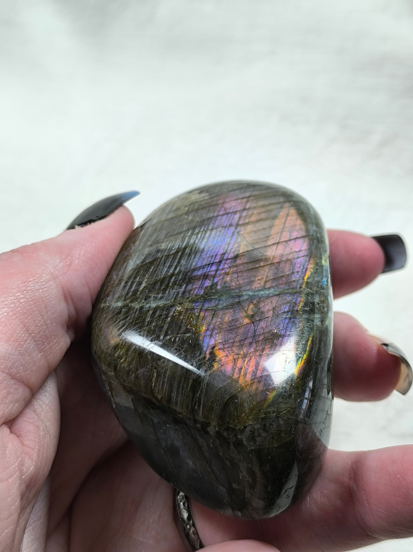 Labradorite orange flash freeform