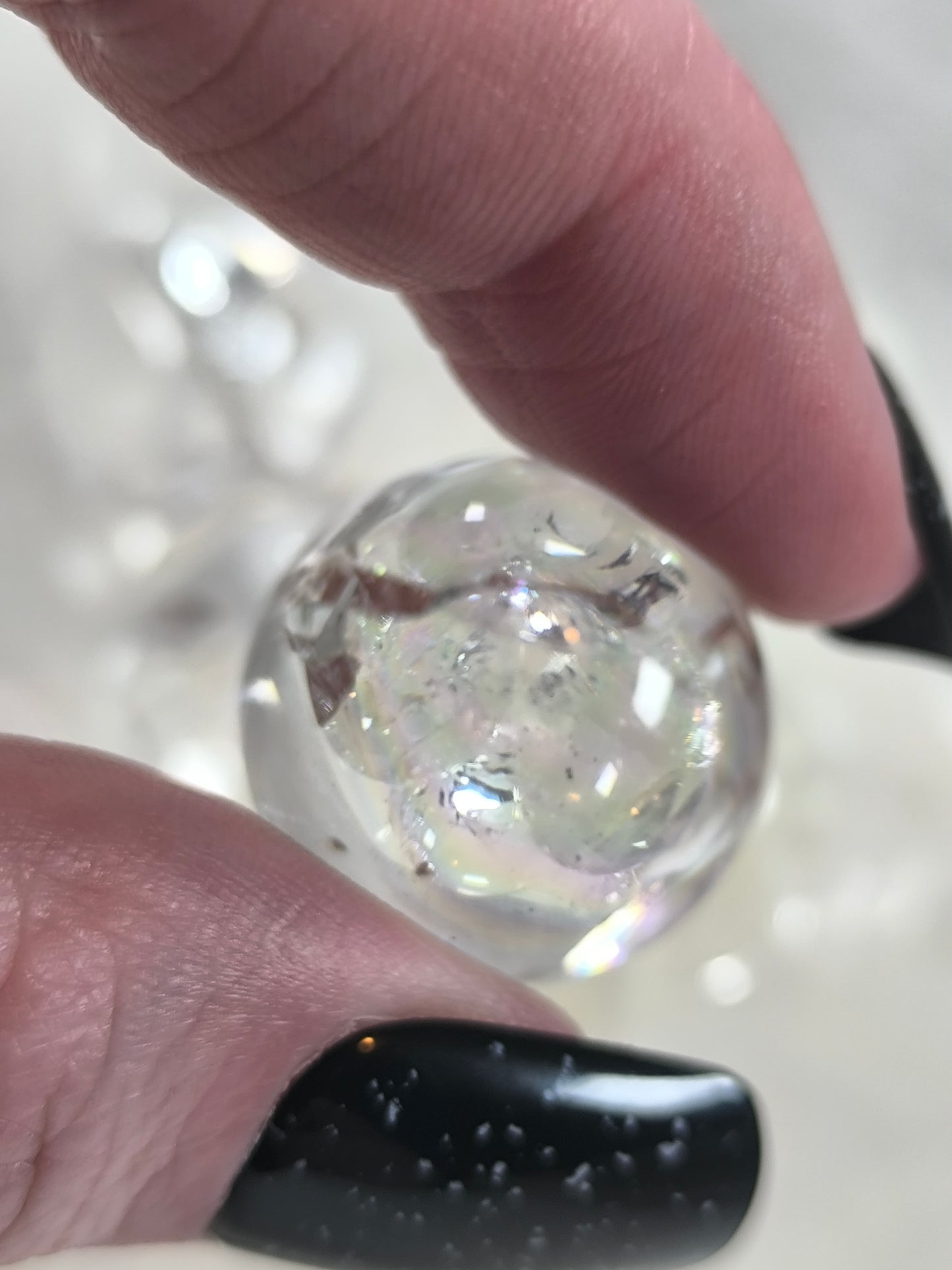 HQ mini clear quartz spheres