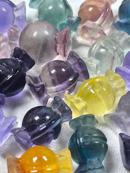 Rainbow fluorite mini candy