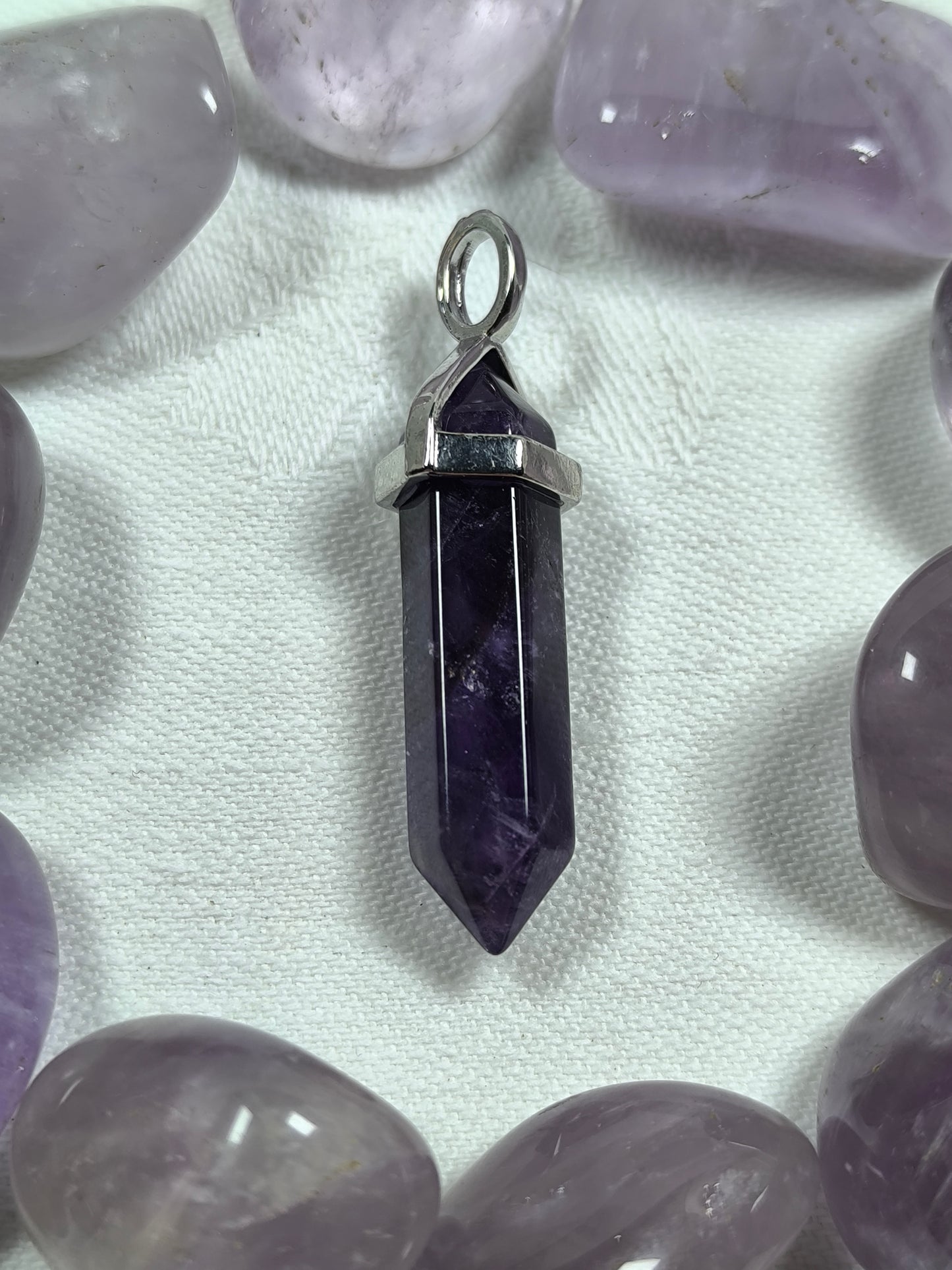 Amethyst point pendants