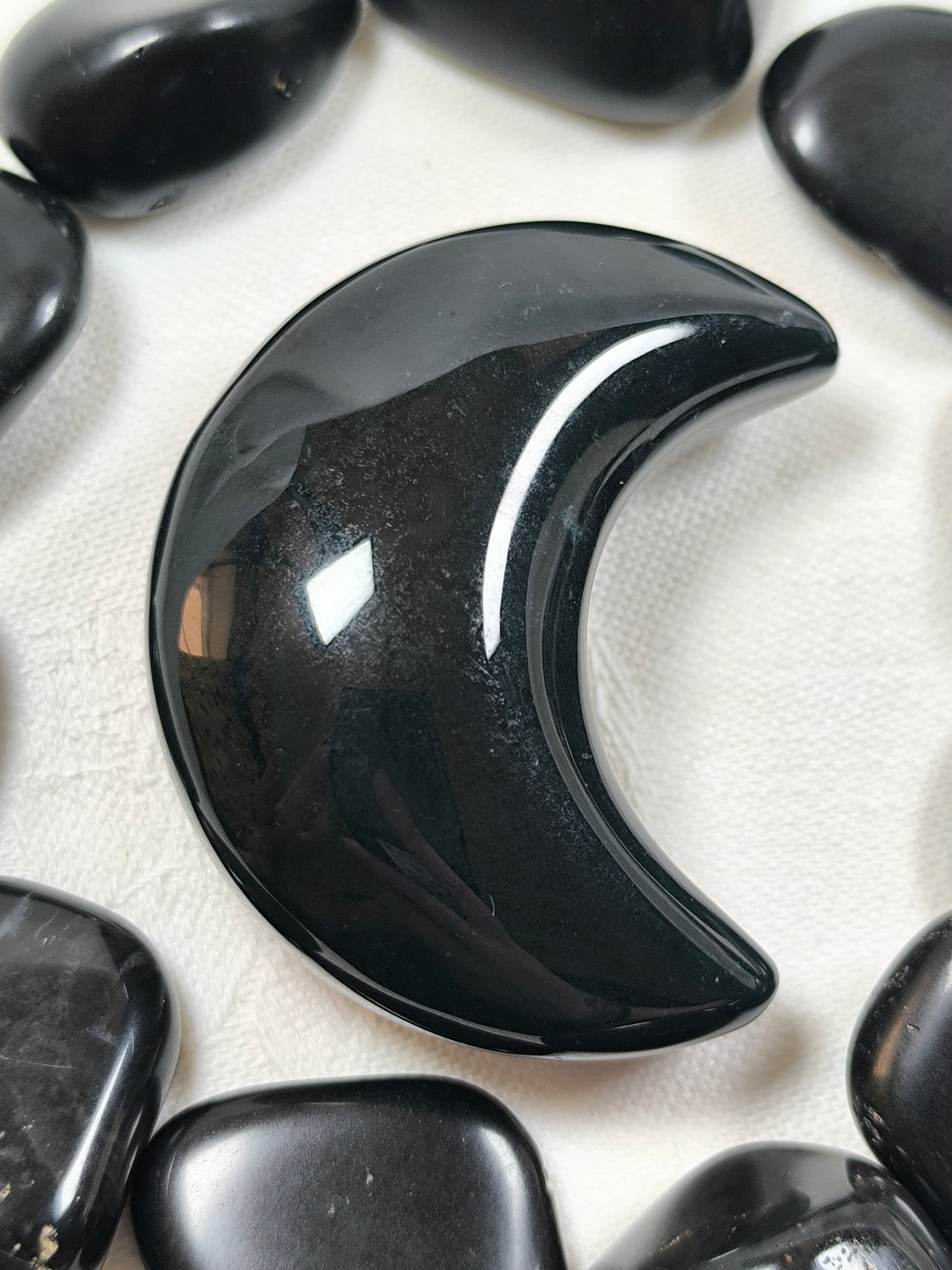 Black obsidian moon