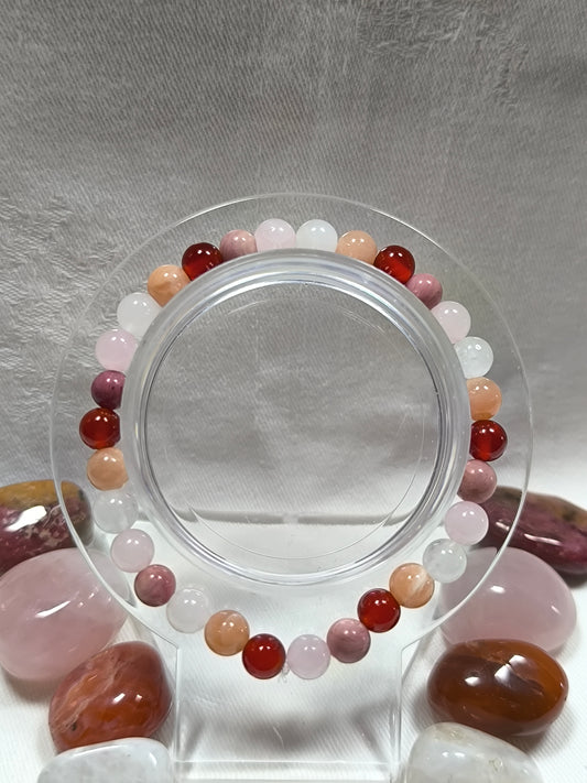 Lesbian pride flag inspired 6mm bracelet 2026