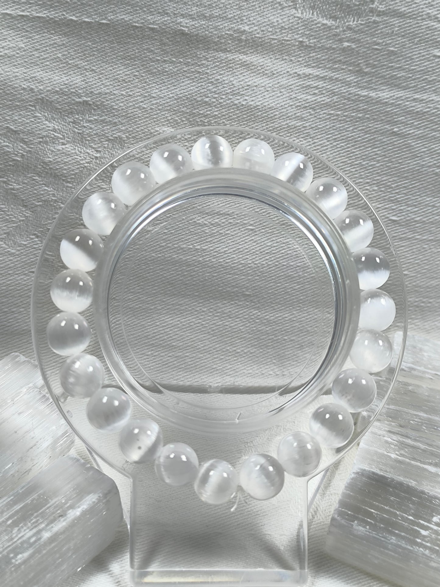 Selenite 8mm bracelet