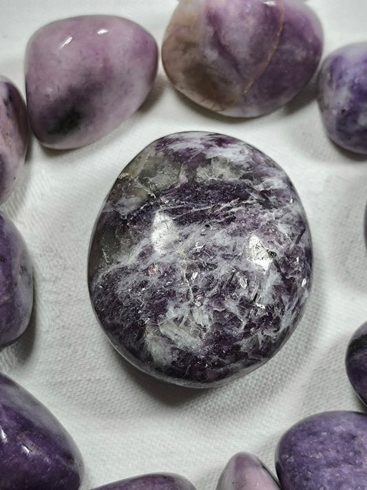 Lepidolite pebbles