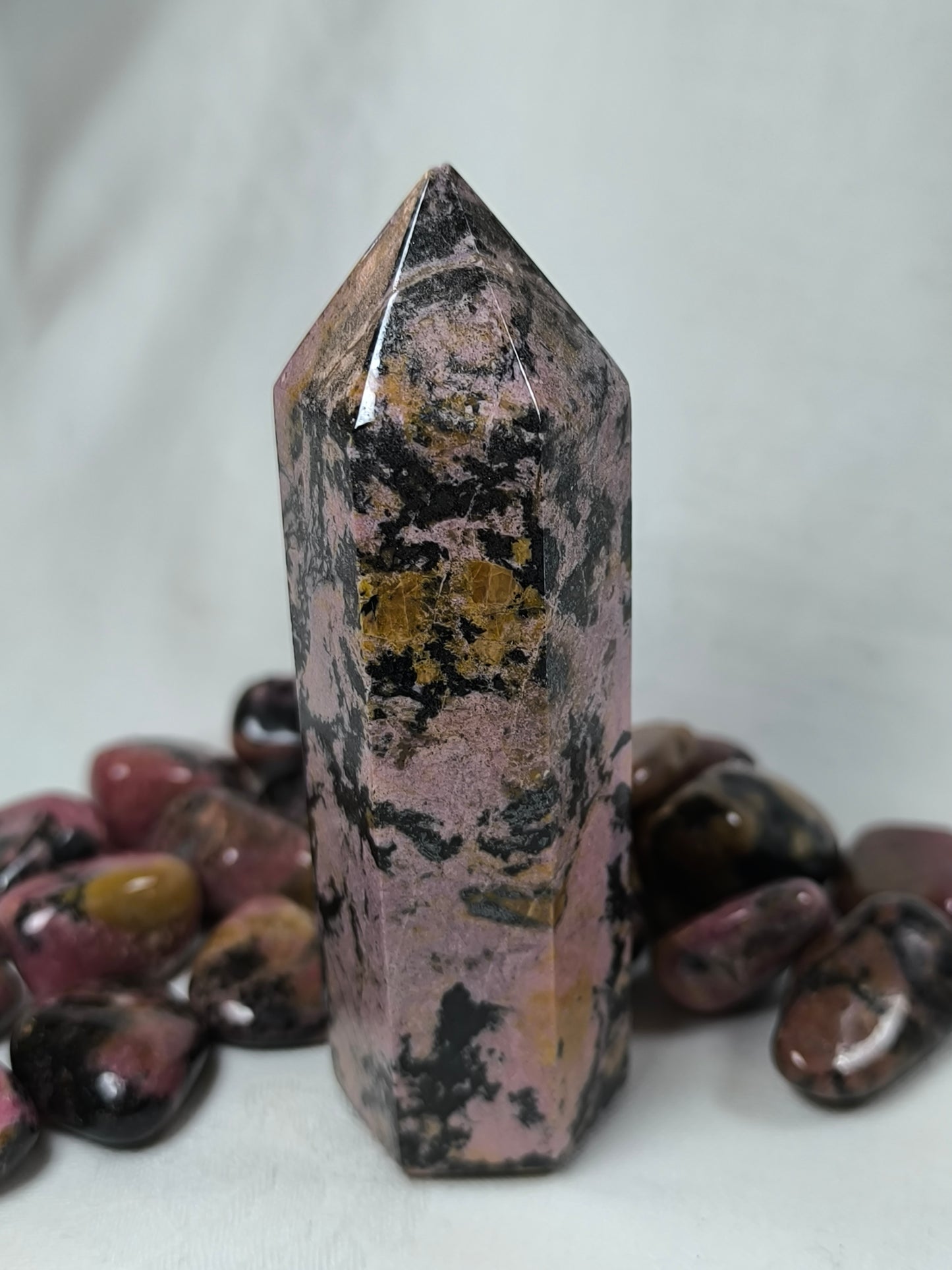 Rhodonite tower