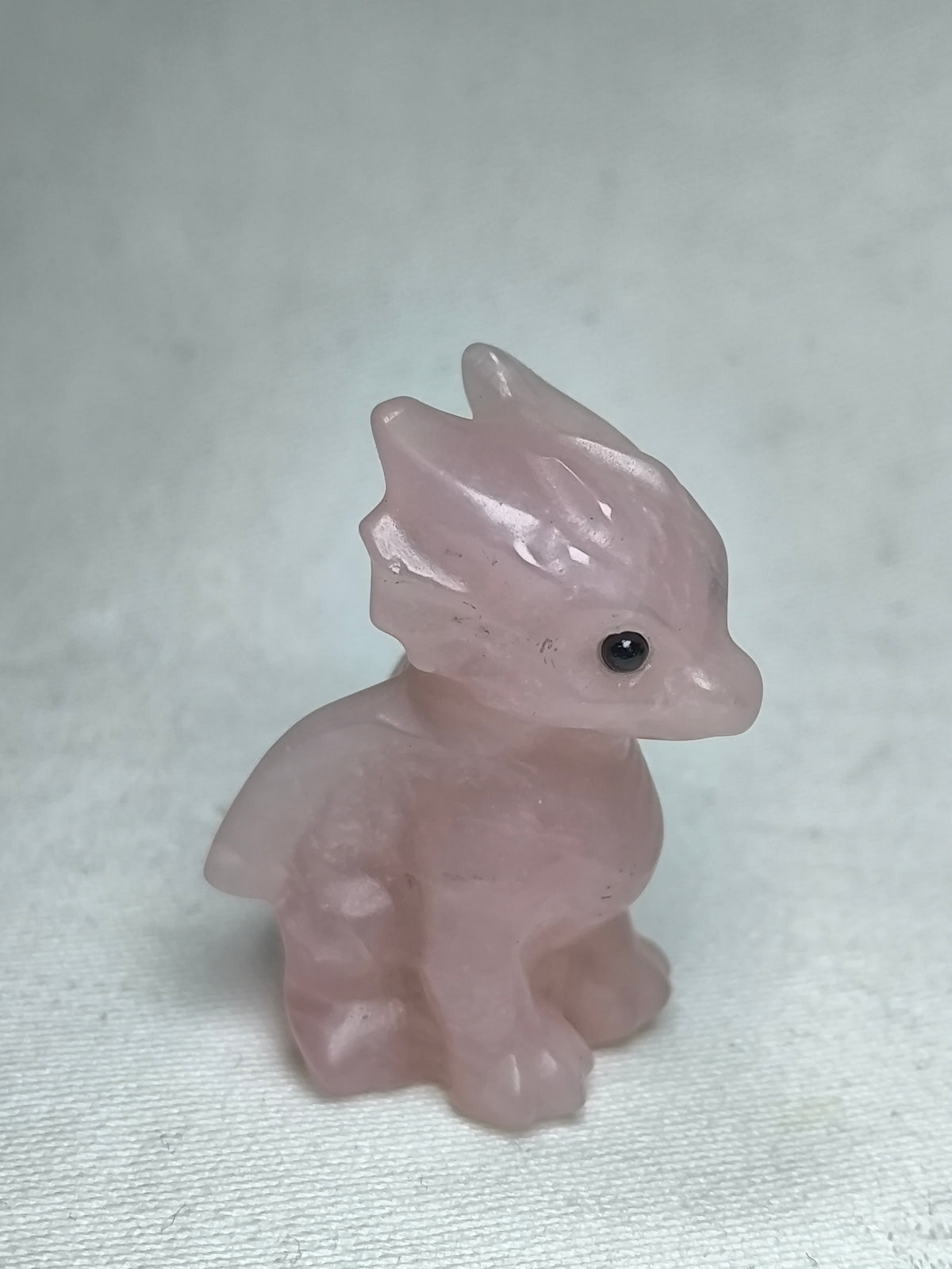 Rose quartz baby dragon