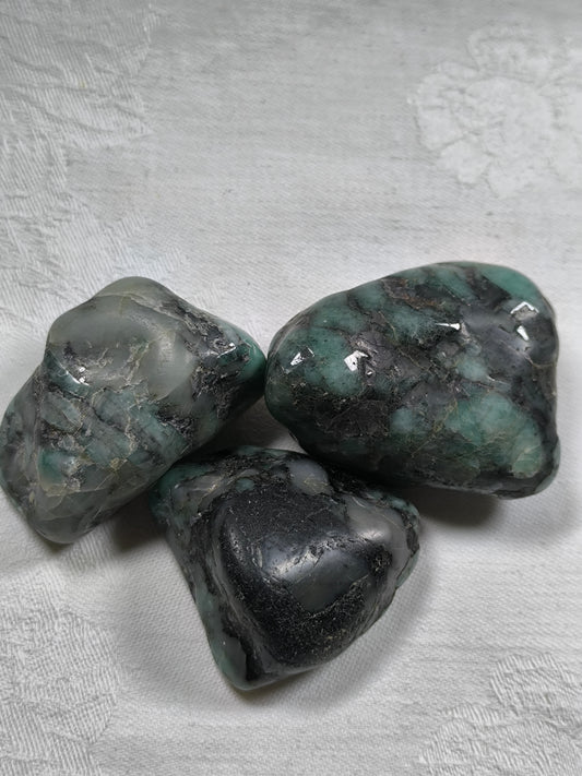 Large emerald tumbles