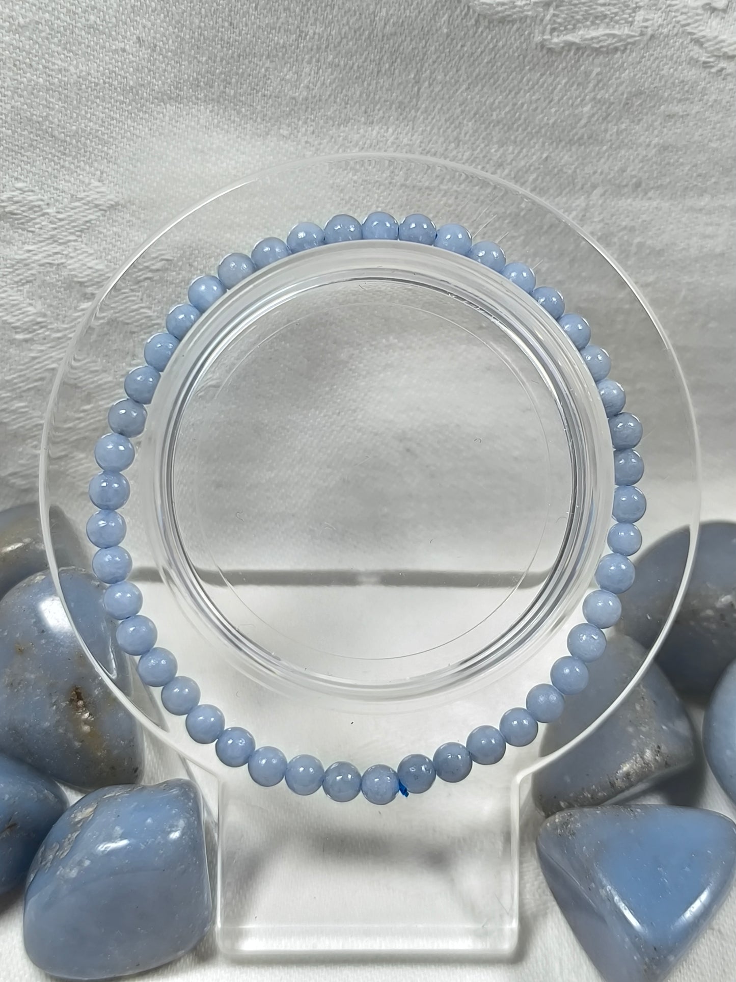 Angelite 4mm bracelet